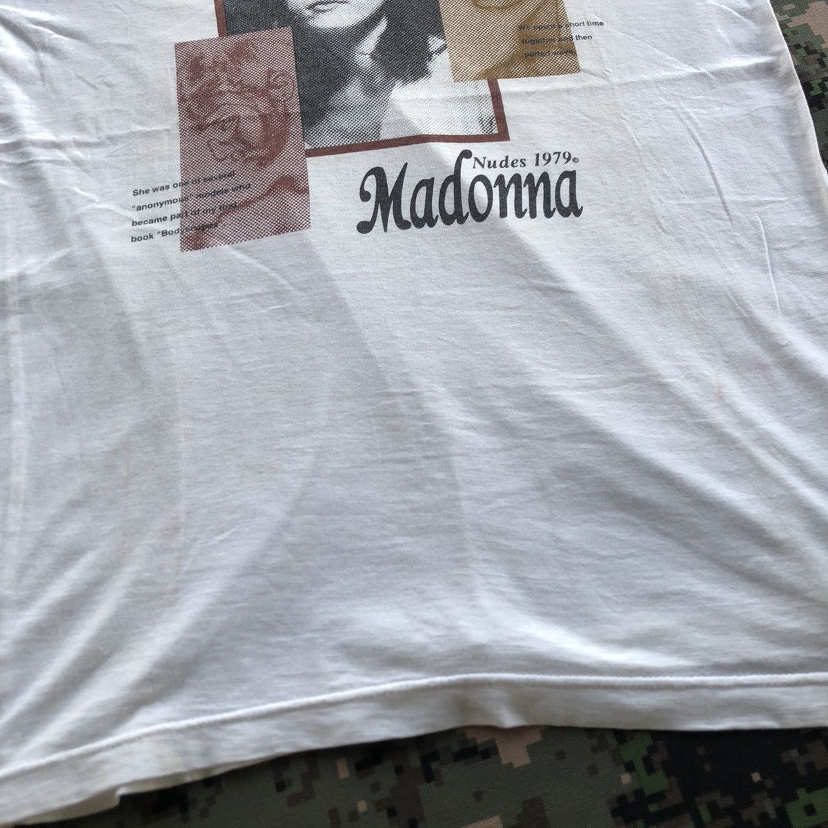 Band Tees × Nude × Vintage Vtg Madonna Nudes 1979 Art Photography Tshirt Size US M / EU 48-50 / 2 - 6 Thumbnail