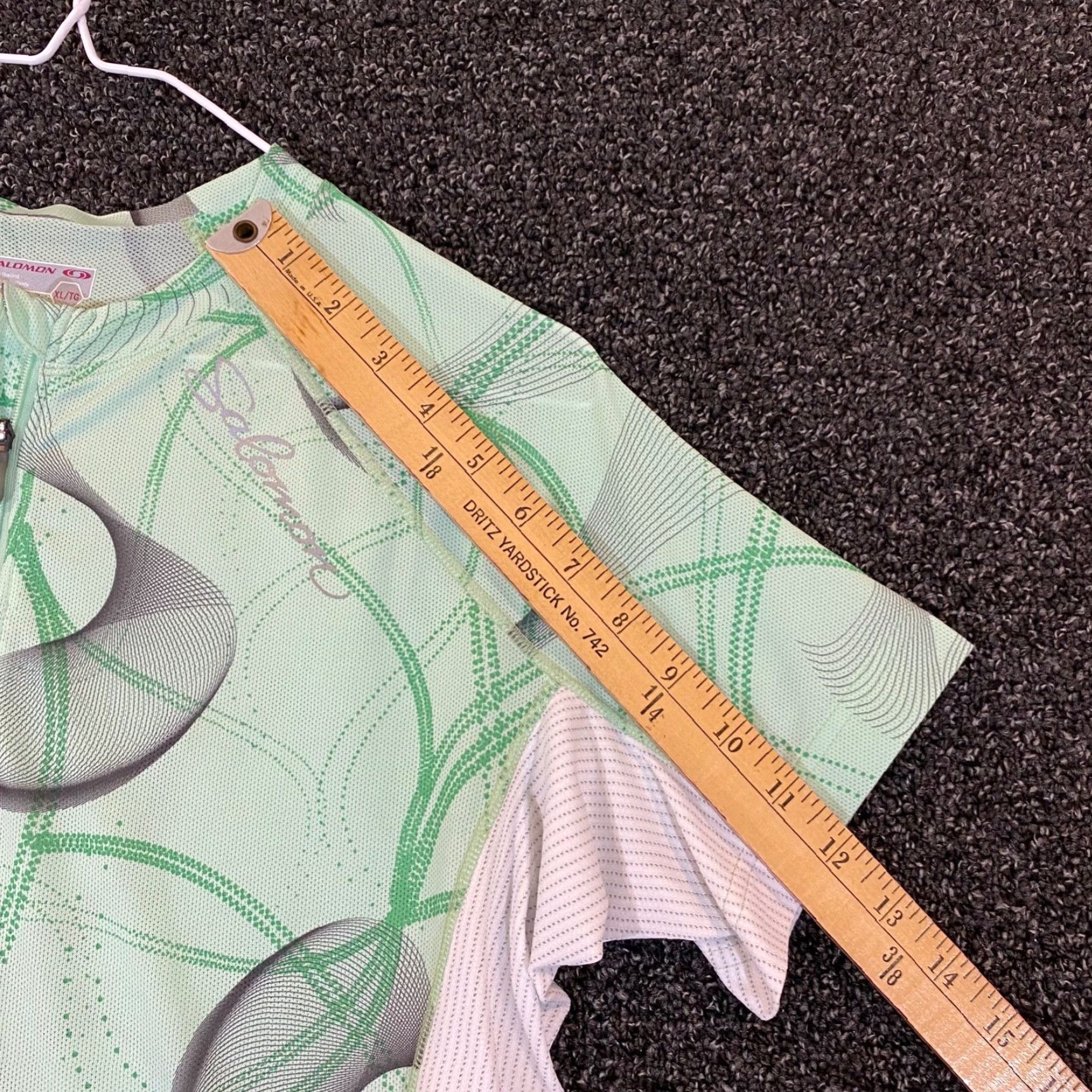 Salomon Salomon Jersey Womens XL Green Running Biking Performance Shirt Short Size XL / US 12-14 / IT 48-50 - 7 Thumbnail