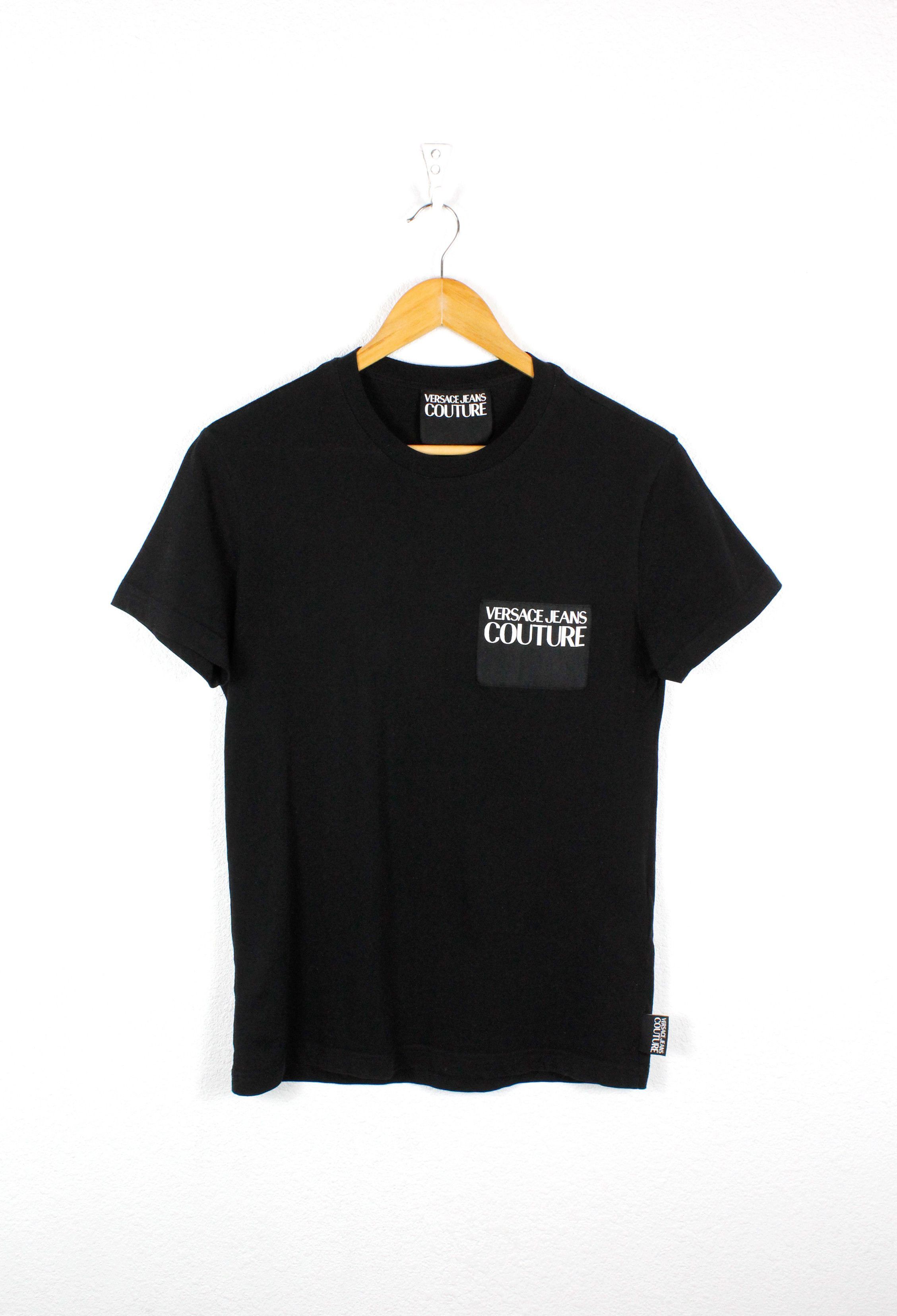Versace × Versace Jeans Couture Versace Jeans Couture Logo Applique Patch Noir Tee T-shirt Size US S / EU 44-46 / 1 - 1 Thumbnail