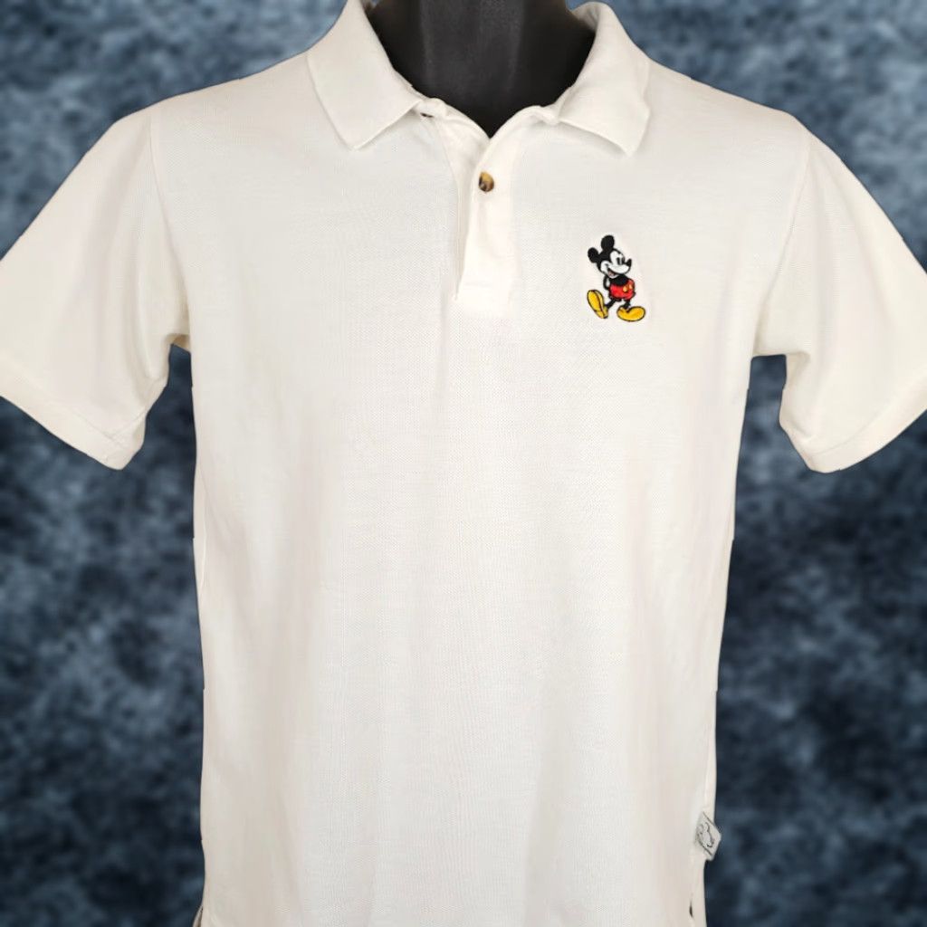 Disney VINTAGE Disney Mickey Mouse Polo Shirt Mens XS White 90s Walt Disney Mickey Inc Shirt Adult XS White Mickey 90s Mens Size US XS / EU 42 / 0 - 1 Thumbnail