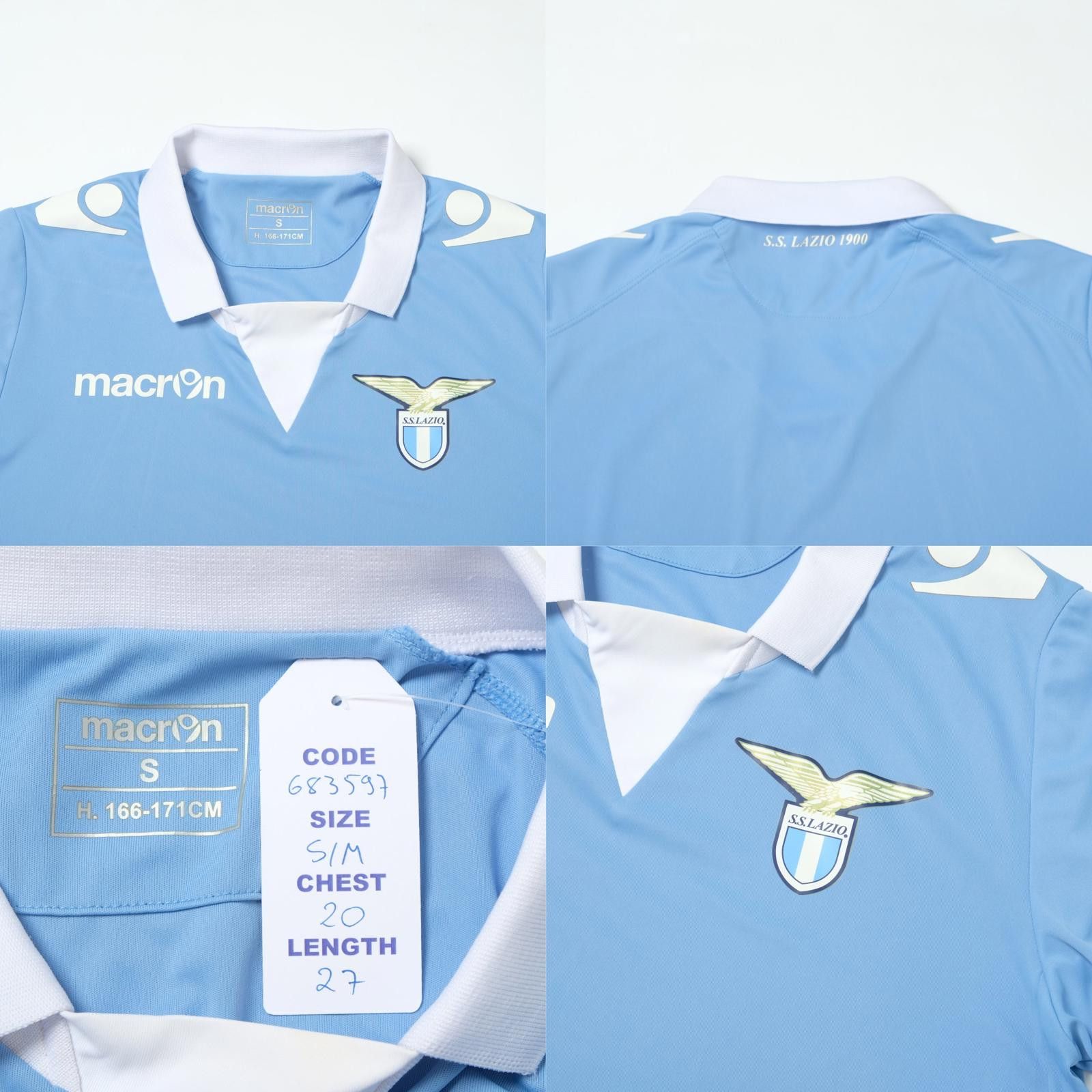Macron 2014/15 Lazio Home Shirt Macron (S/M) Size US S / EU 44-46 / 1 - 4 Thumbnail