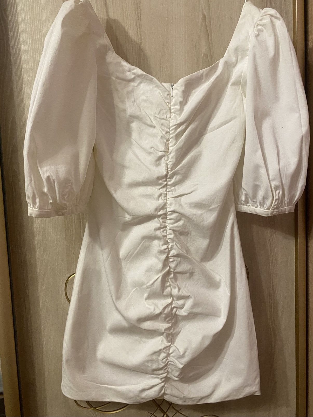 Zara ZARA White Mini Dress Puff Sleeve New Size M / US 6-8 / IT 42-44 - 5 Thumbnail