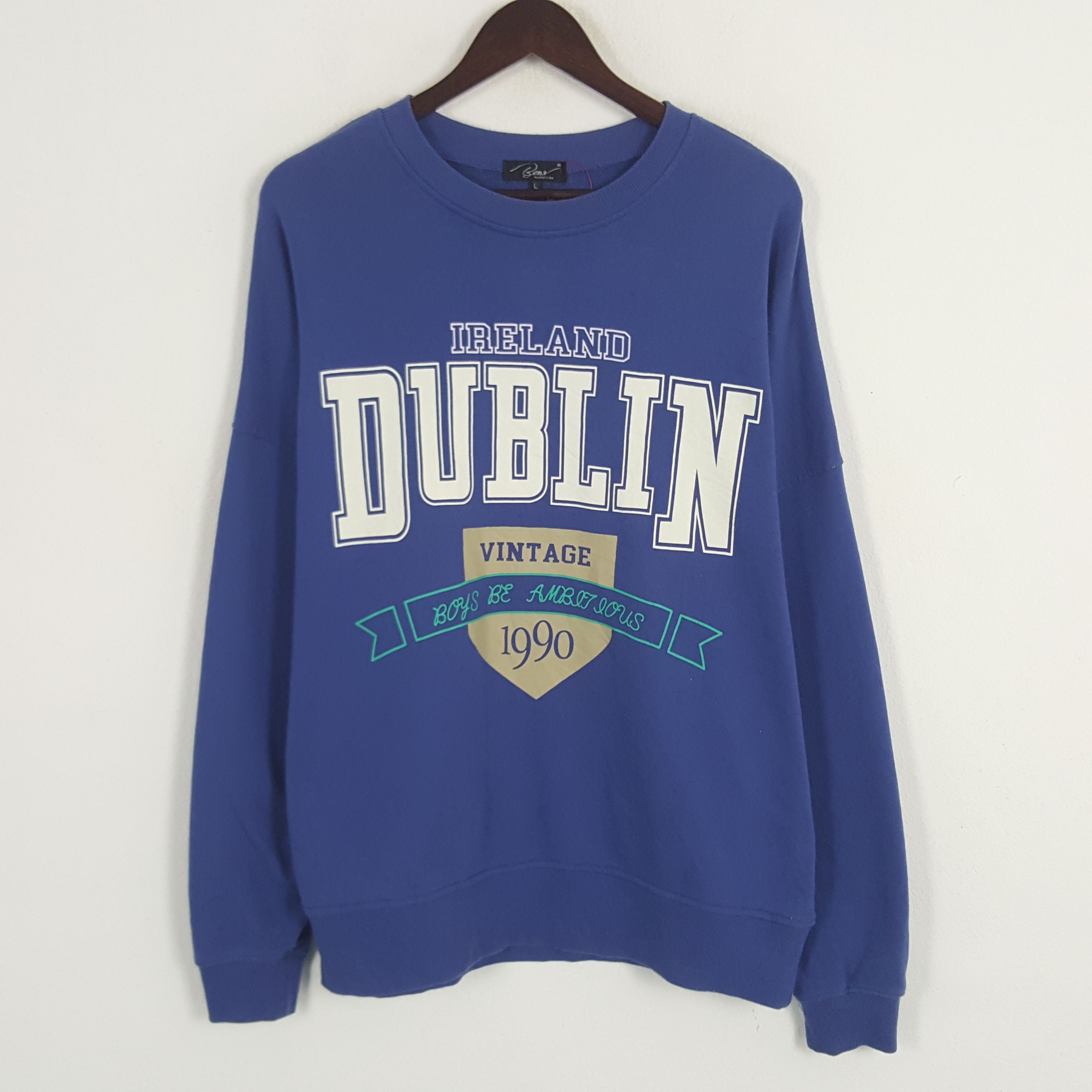 Vintage Vintage Ireland Dublin Sweatshirt Size US L / EU 52-54 / 3 - 1 Thumbnail