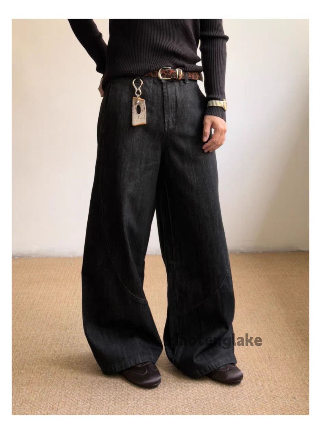 Jean xz vintage wide Leg loose hiphop y2k flared jeans Size US 33 - 7 Thumbnail