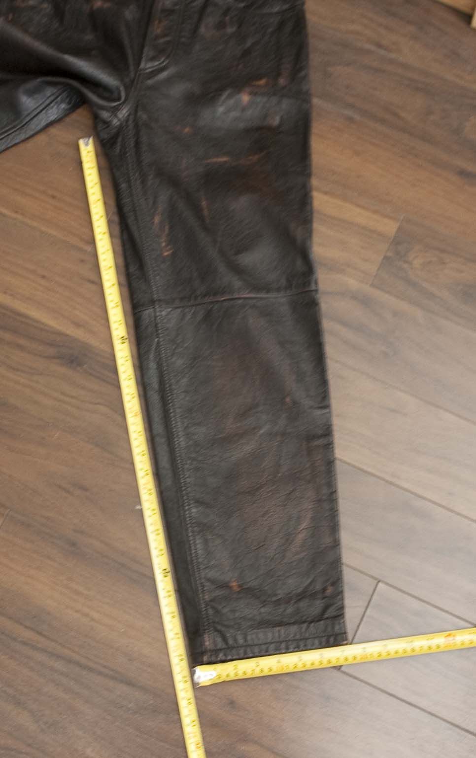Tommy Hilfiger × Vintage Tommy Hilfiger Motorcycling 100% Leather Pants Size 31x28.5 Size US 31 - 6 Thumbnail