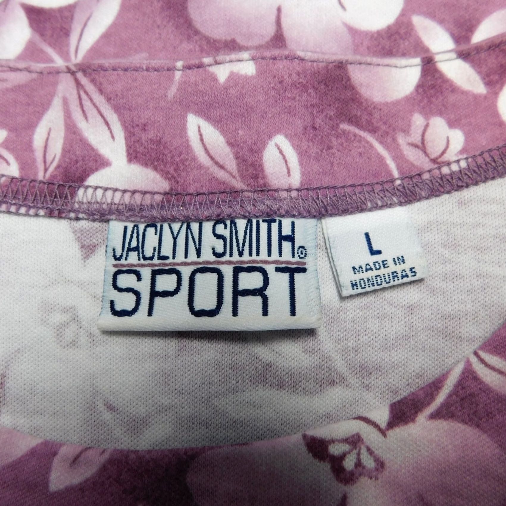 Vintage Jaclyn Smith Floral T-Shirt Orchid Pink Large Women's Short Sleeve Casual Cotton Size L / US 10 / IT 46 - 4 Thumbnail