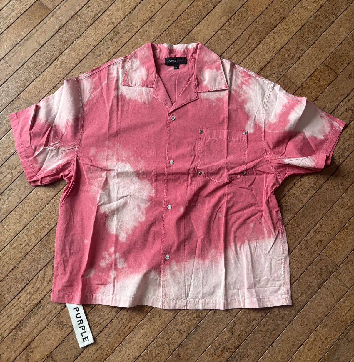 Purple Brand Purple Brand Pink Tie Dye Button Up Shirt Size M Size US M / EU 48-50 / 2 - 1 Thumbnail