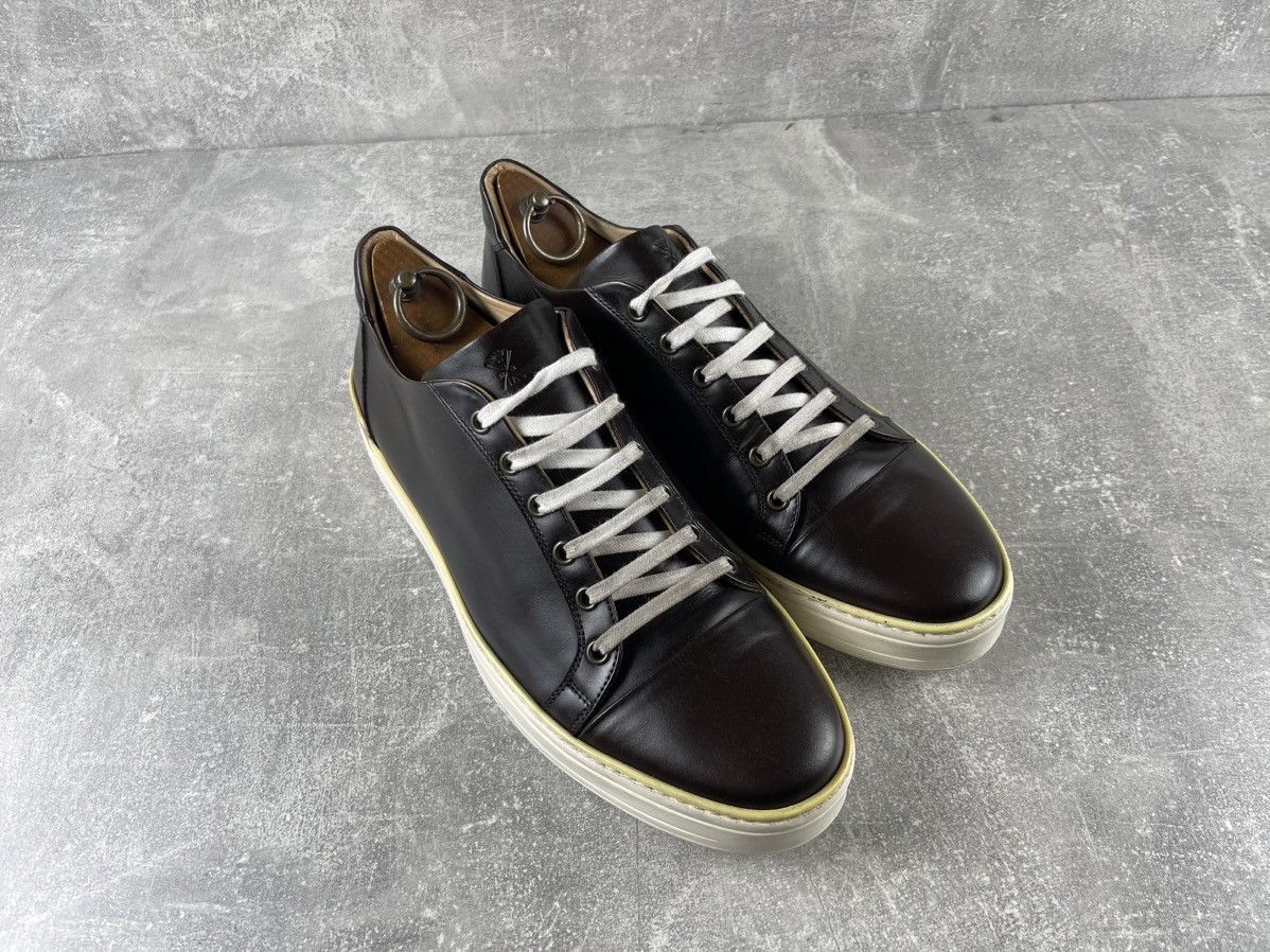 Sutor Mantellassi Sutor Mantellassi Old Money Leather Sneakers Dark Brown Size US 9 / EU 42 - 3 Thumbnail