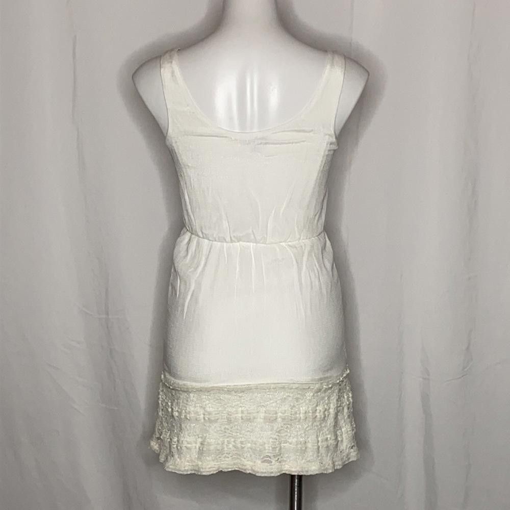 Designer Lily Rose Off-White Mini Dress Lace Bottom Hem, S Size S / US 4 / IT 40 - 4 Thumbnail