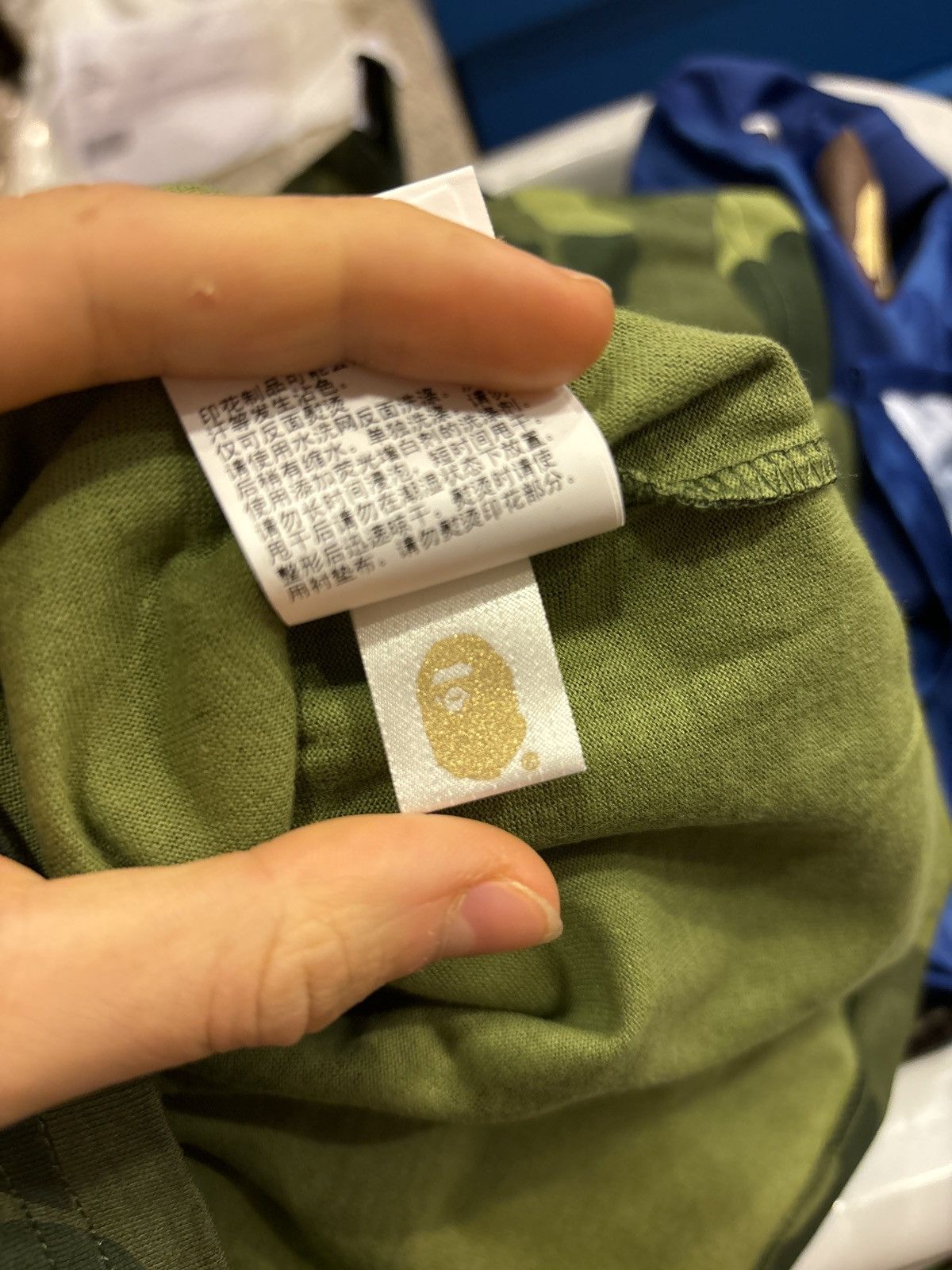 Bape Bape Green Camo Spellout Logo Tee Size US M / EU 48-50 / 2 - 4 Thumbnail