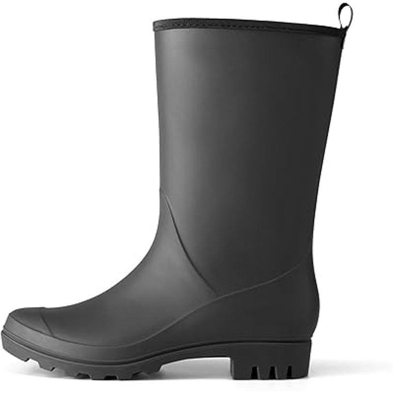 Other Hisea Women's Size 8 Wide Calf Black Waterproof Rain Boots Size US 8 / IT 38 - 3 Thumbnail
