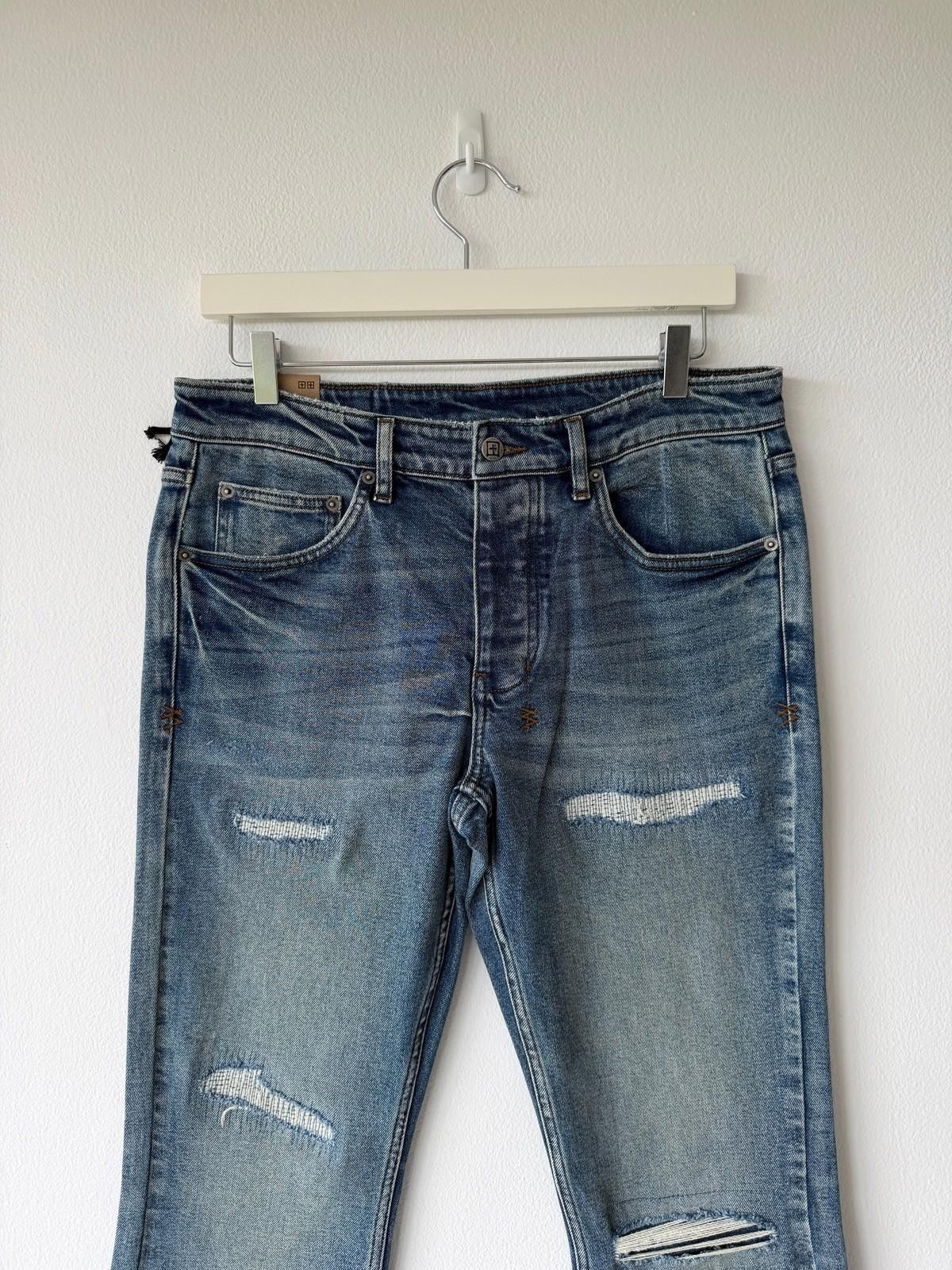 Ksubi new Ksubi mens jeans bronko roadhouse repair blue 32 Size US 32 / EU 48 - 2 Thumbnail