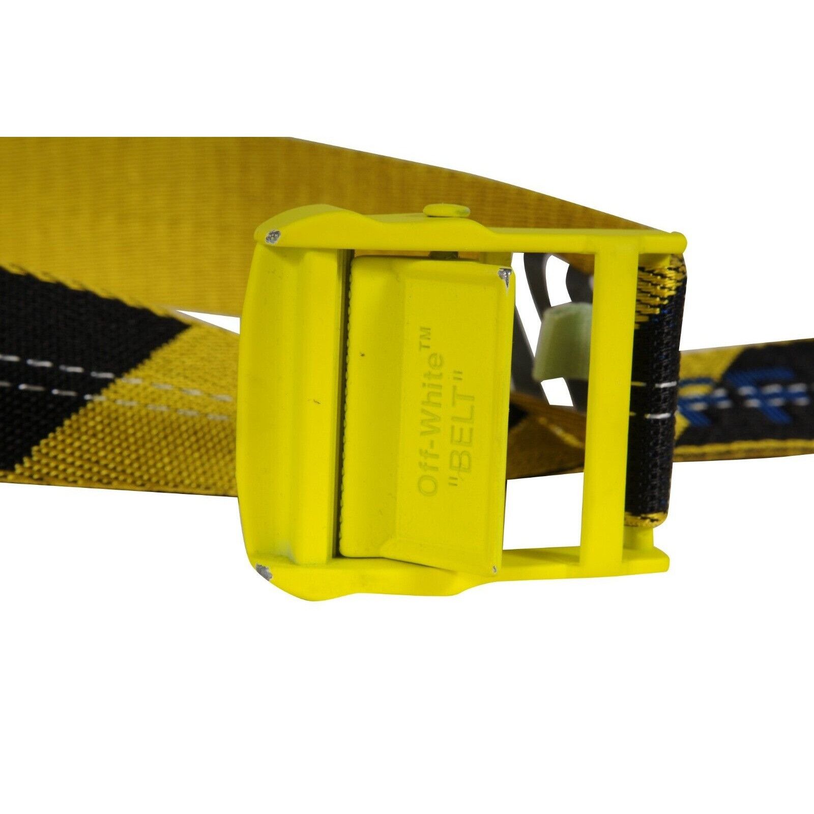 Off-White Industrial Belt One Size Yellow Black Tape Logo Size ONE SIZE - 4 Thumbnail