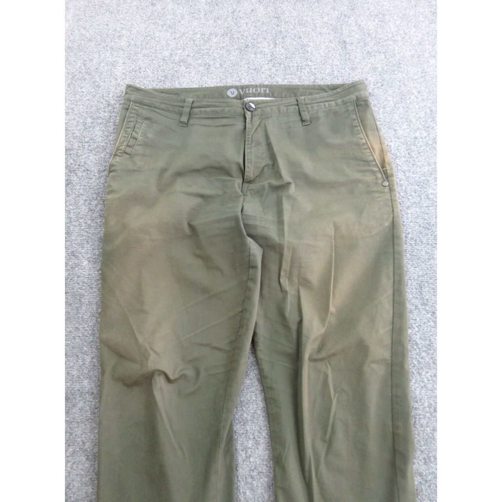 Vuori Vuori Mens Pants 34x29 Chino Straight Leg Green Stretch Casual Travel The Rise. The Shine. V433 Size US 34 / EU 50 - 2 Thumbnail