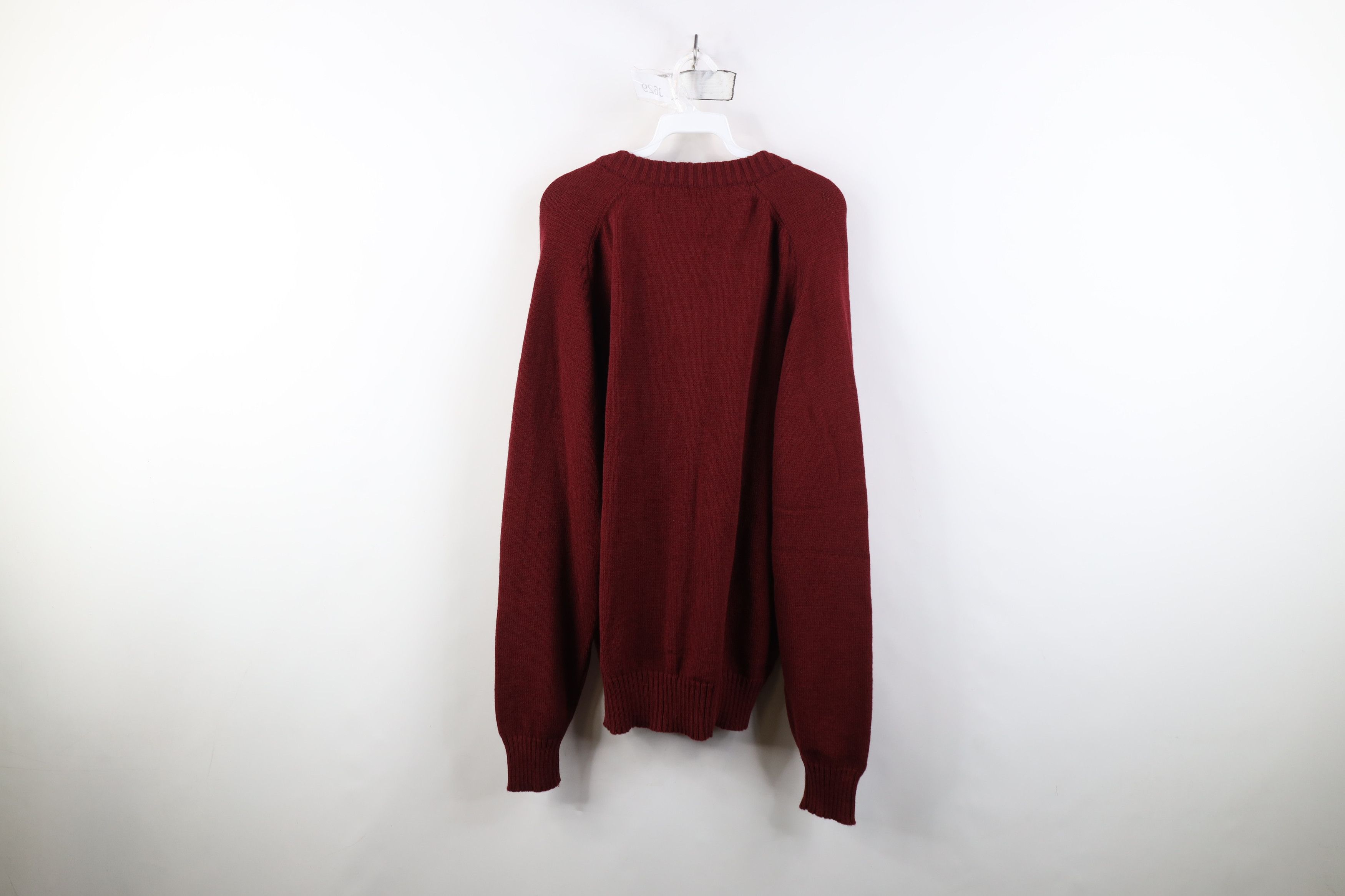 Vintage Vintage 70s Streetwear Chunky Cable Knit V-Neck Sweater Size US L / EU 52-54 / 3 - 10 Thumbnail