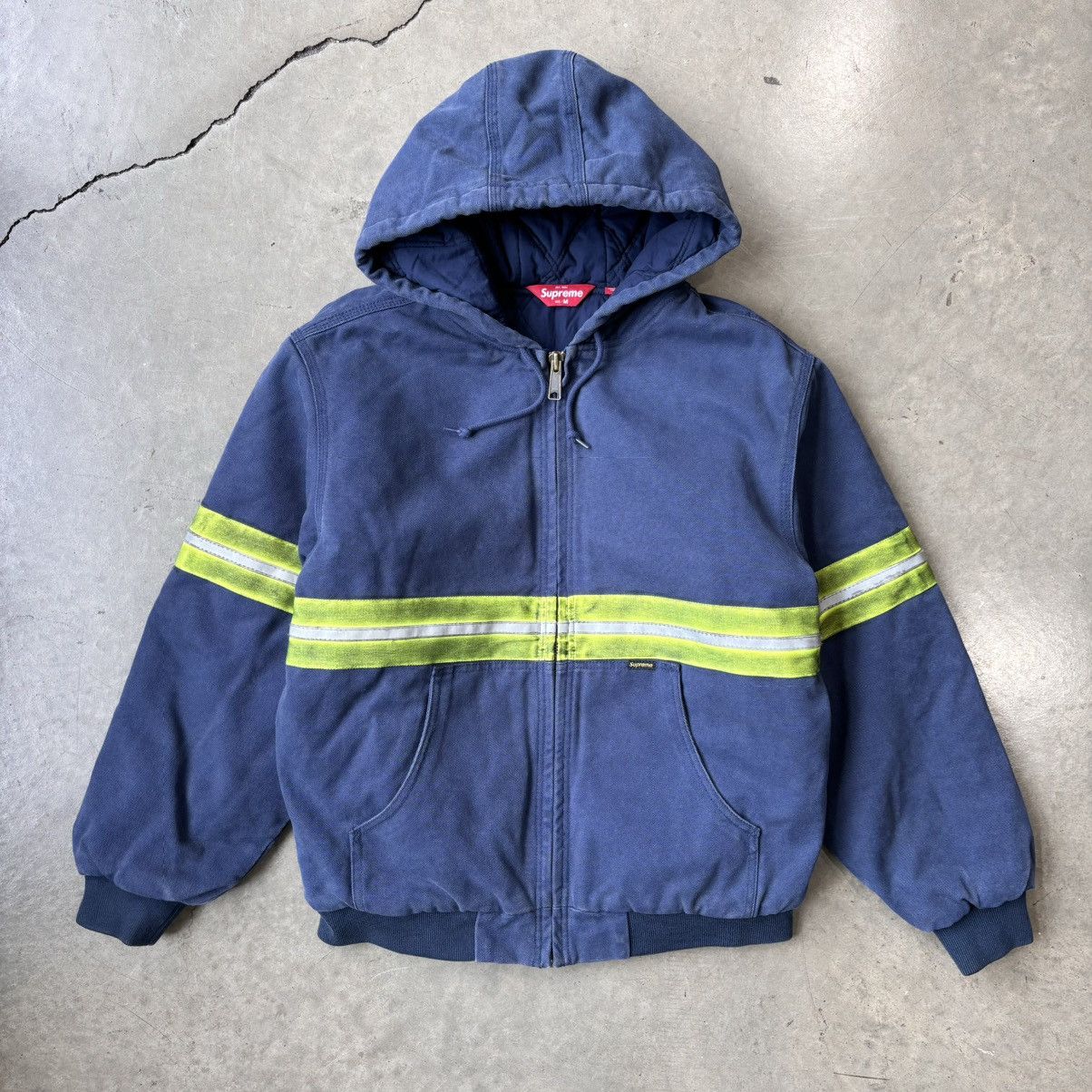 Supreme Supreme 'Reflective Stripe' Hooded Work Jacket | Grailed