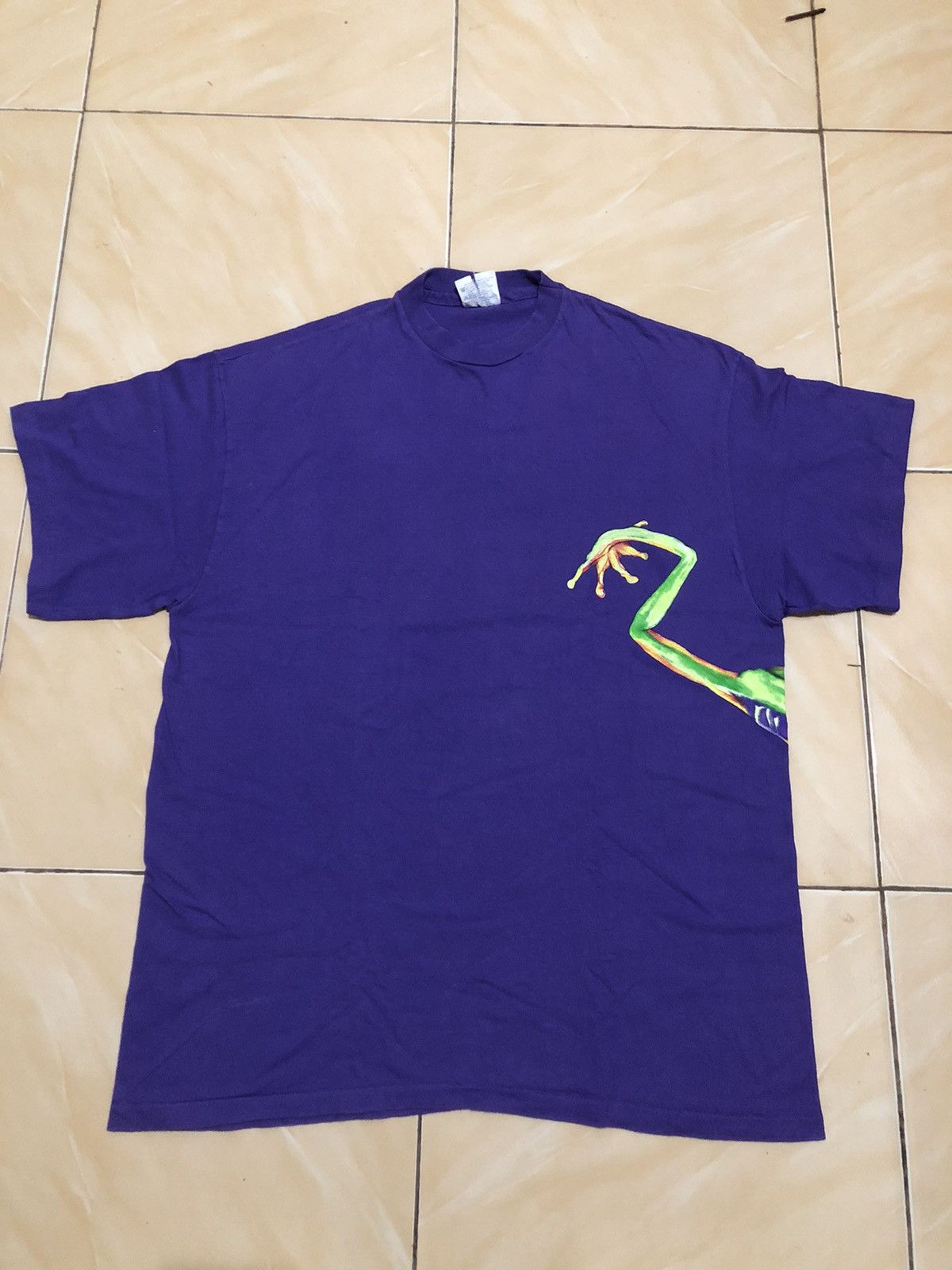 Hanes × Vintage Vintage 80s Harlequin Nature Graphics FROG t-shirt Size US XL / EU 56 / 4 - 1 Thumbnail