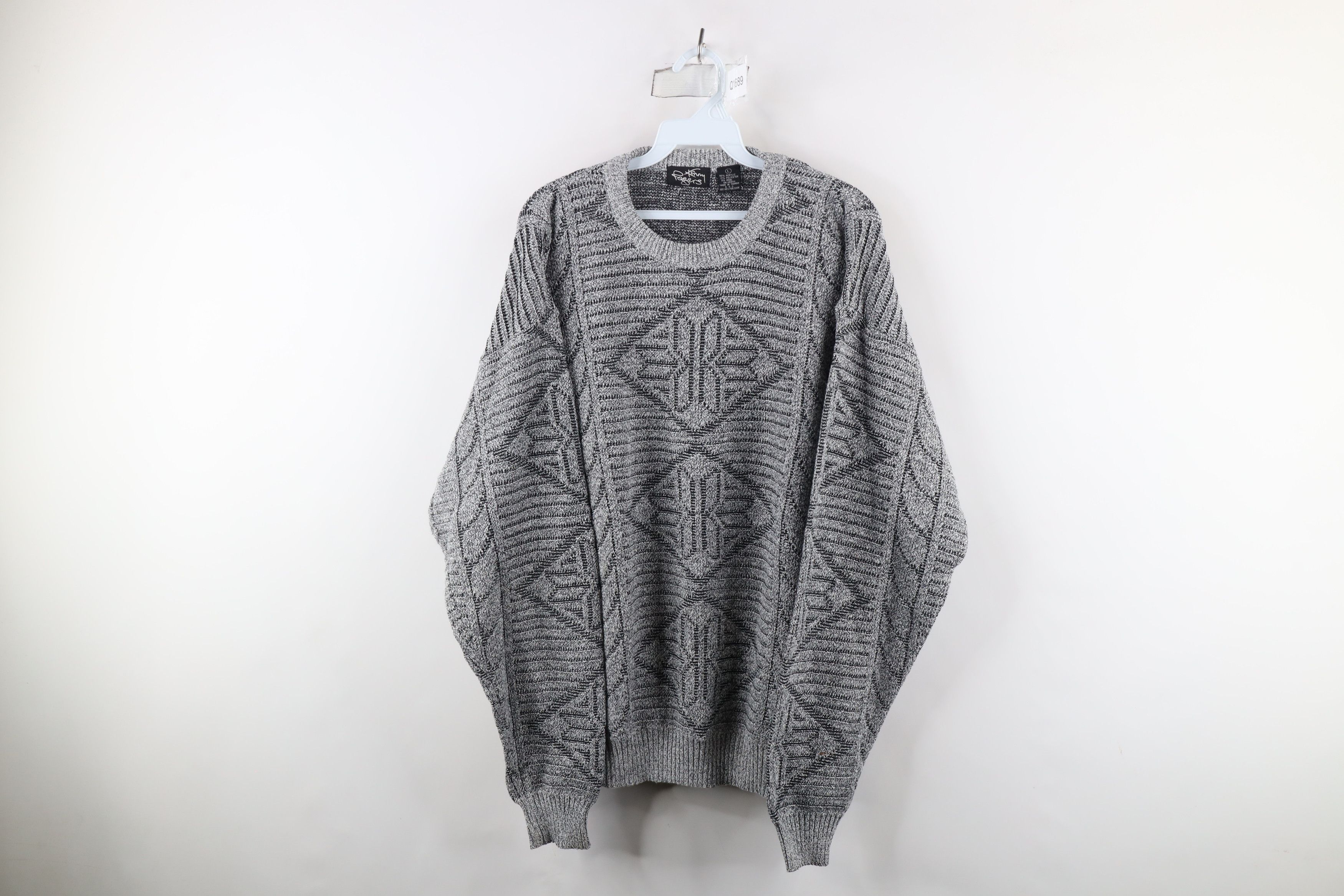 Vintage Vintage 90s Coogi Style Wool Blend Knit Geometric Sweater Size US L / EU 52-54 / 3 - 1 Thumbnail