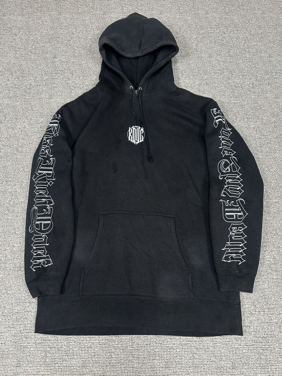 14th Addiction Kryclothing Tokyo Darkside Long Sun Faded Hoodie Z302 Size US XL / EU 56 / 4 - 4 Thumbnail