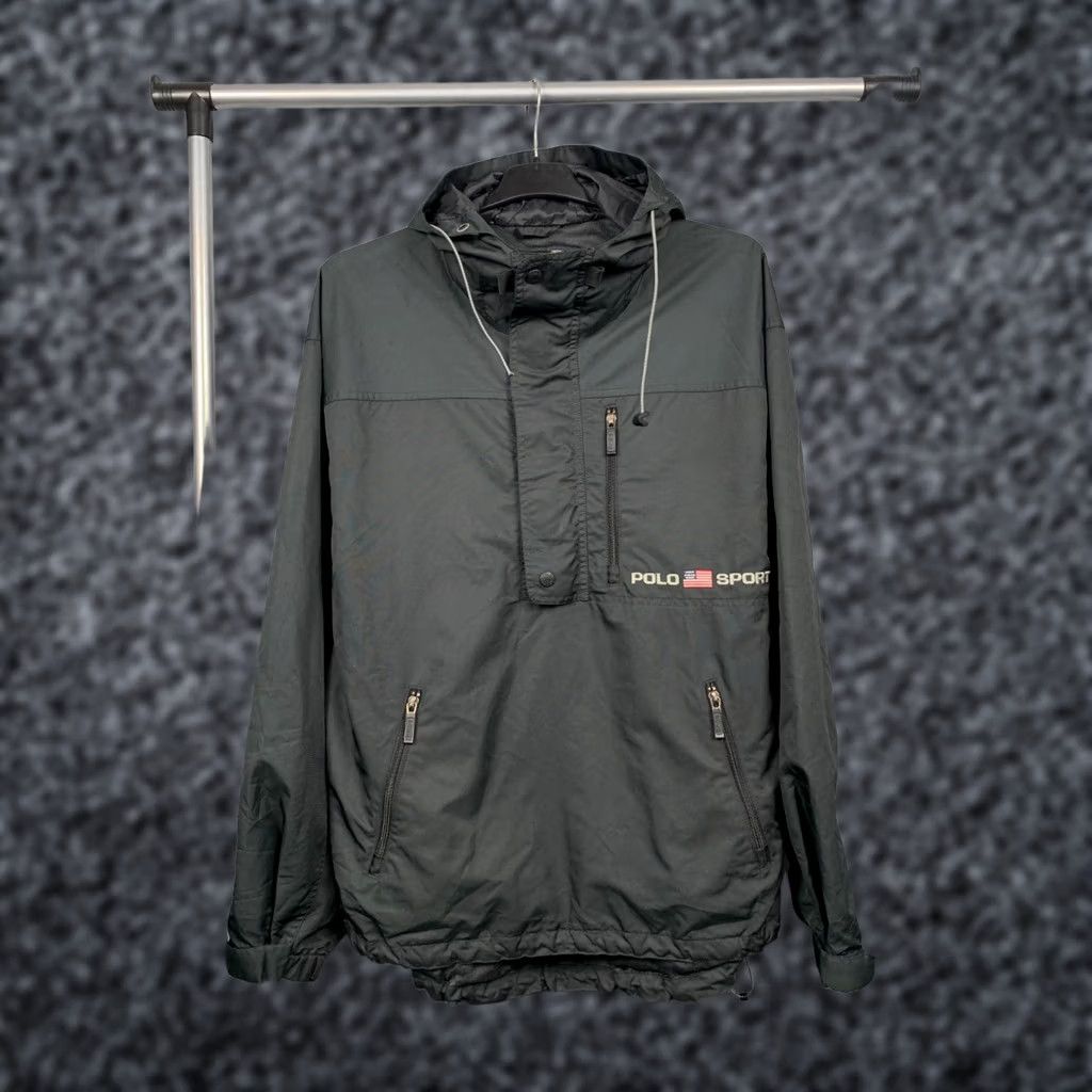 Polo Ralph Lauren Polo Ralph Lauren Polo Sport Windbreaker Jacket M Black 90s Vintage 90s Mens Jacket Windbreaker Polo Sport 90s Vintage Black M Mens Size US M / EU 48-50 / 2 - 1 Thumbnail