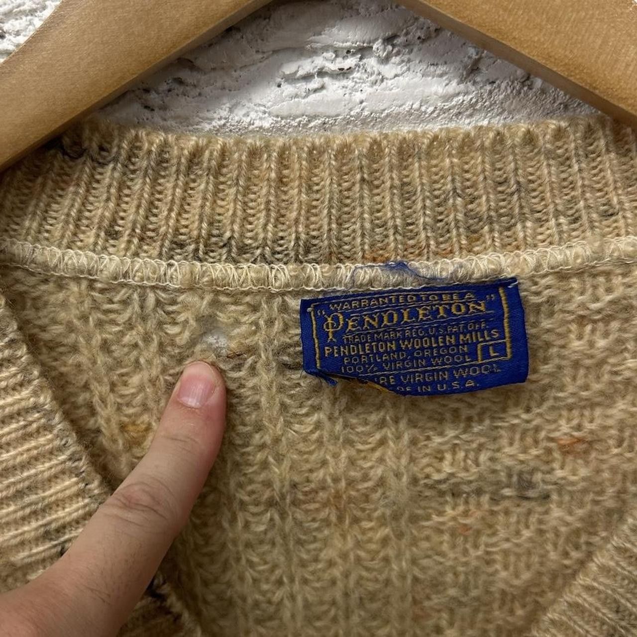 Pendleton Vintage Pendleton 100% Virgin Wool Tan Sweater Large Size US L / EU 52-54 / 3 - 4 Thumbnail