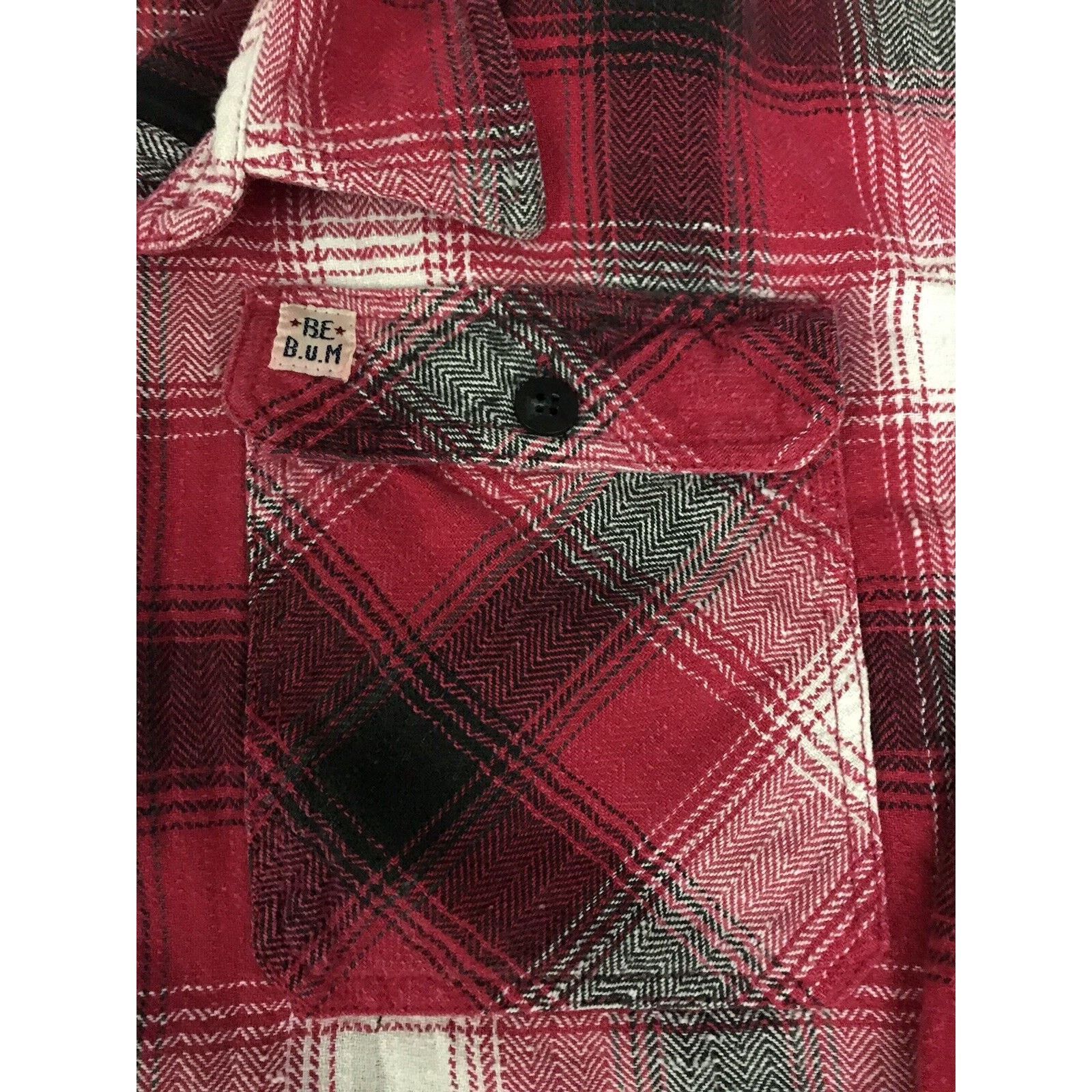 Other B.u.m. Equipment Flannel Plaid Button Up Red Cotton Vintage Size L / US 10 / IT 46 - 5 Thumbnail