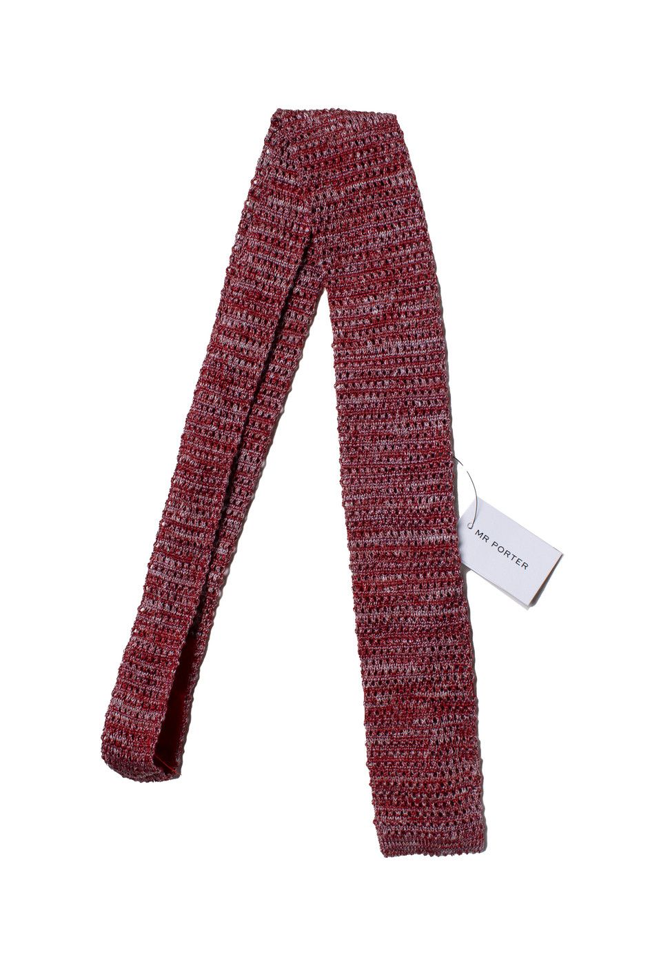 Richard James Richard James, knitted tie in red and white Size ONE SIZE - 1 Thumbnail