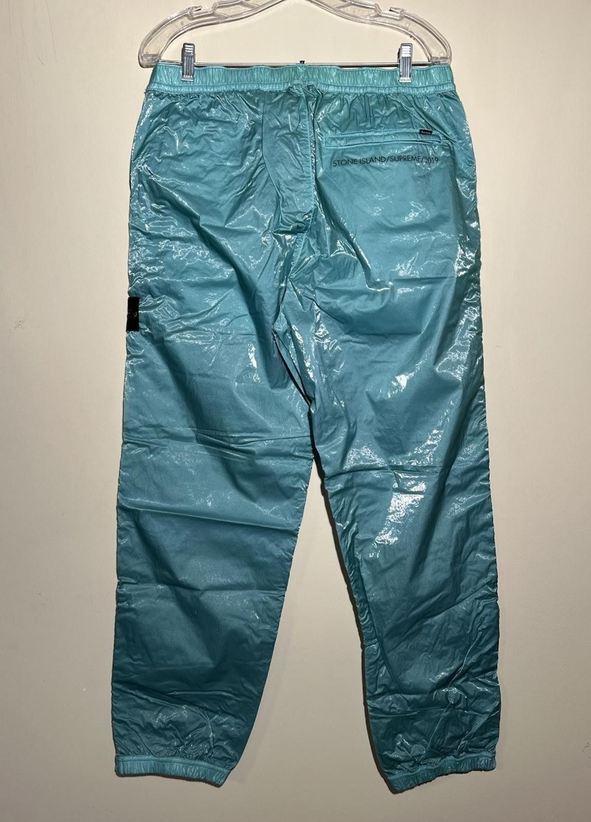 Supreme SS19 Supreme Stone Island Silk Light Blue Pants M 2019 Size US 32 / EU 48 - 4 Thumbnail