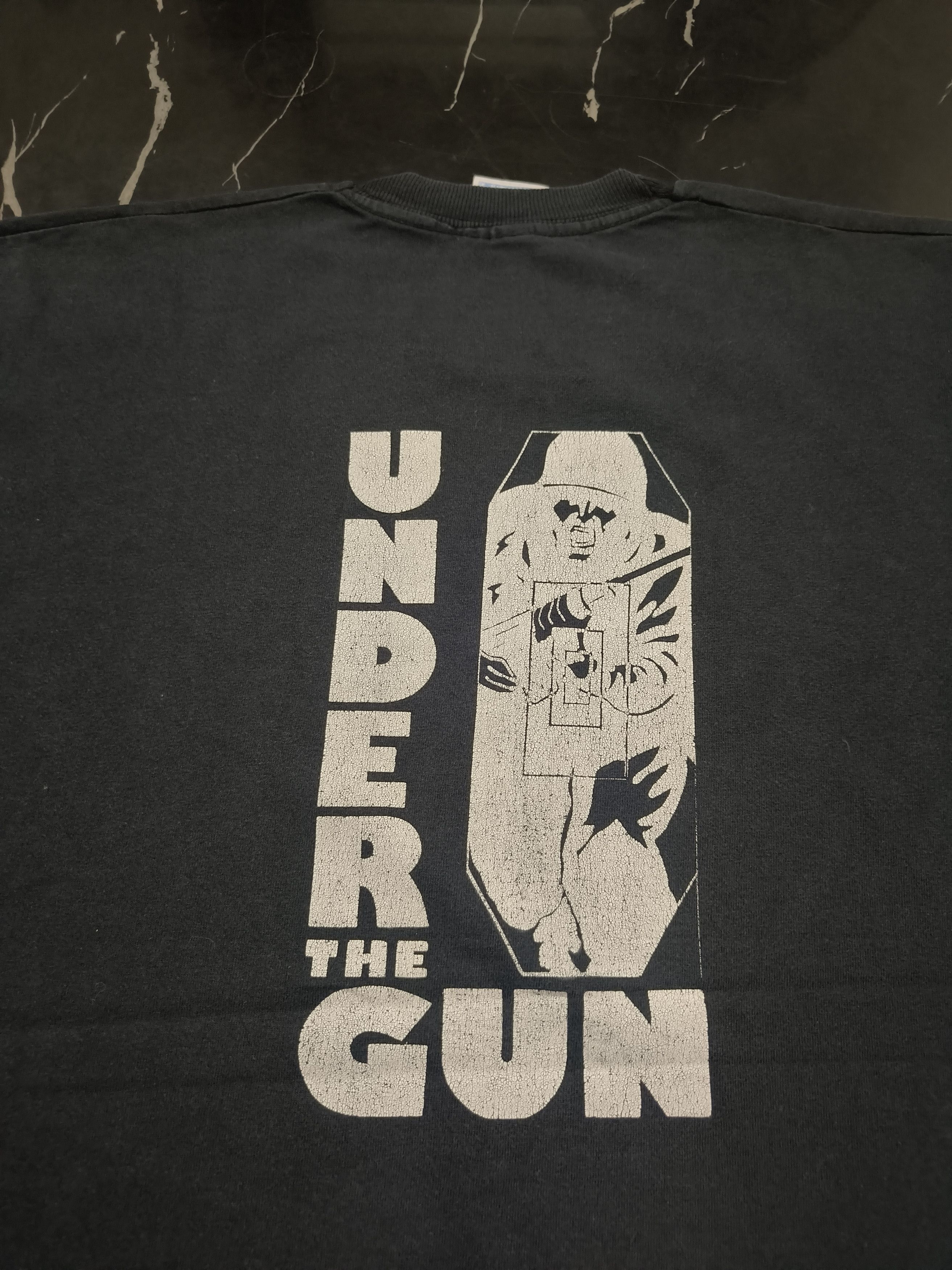 Band Tees Vintage 90s Under the gun shirt Size US XL / EU 56 / 4 - 4 Thumbnail