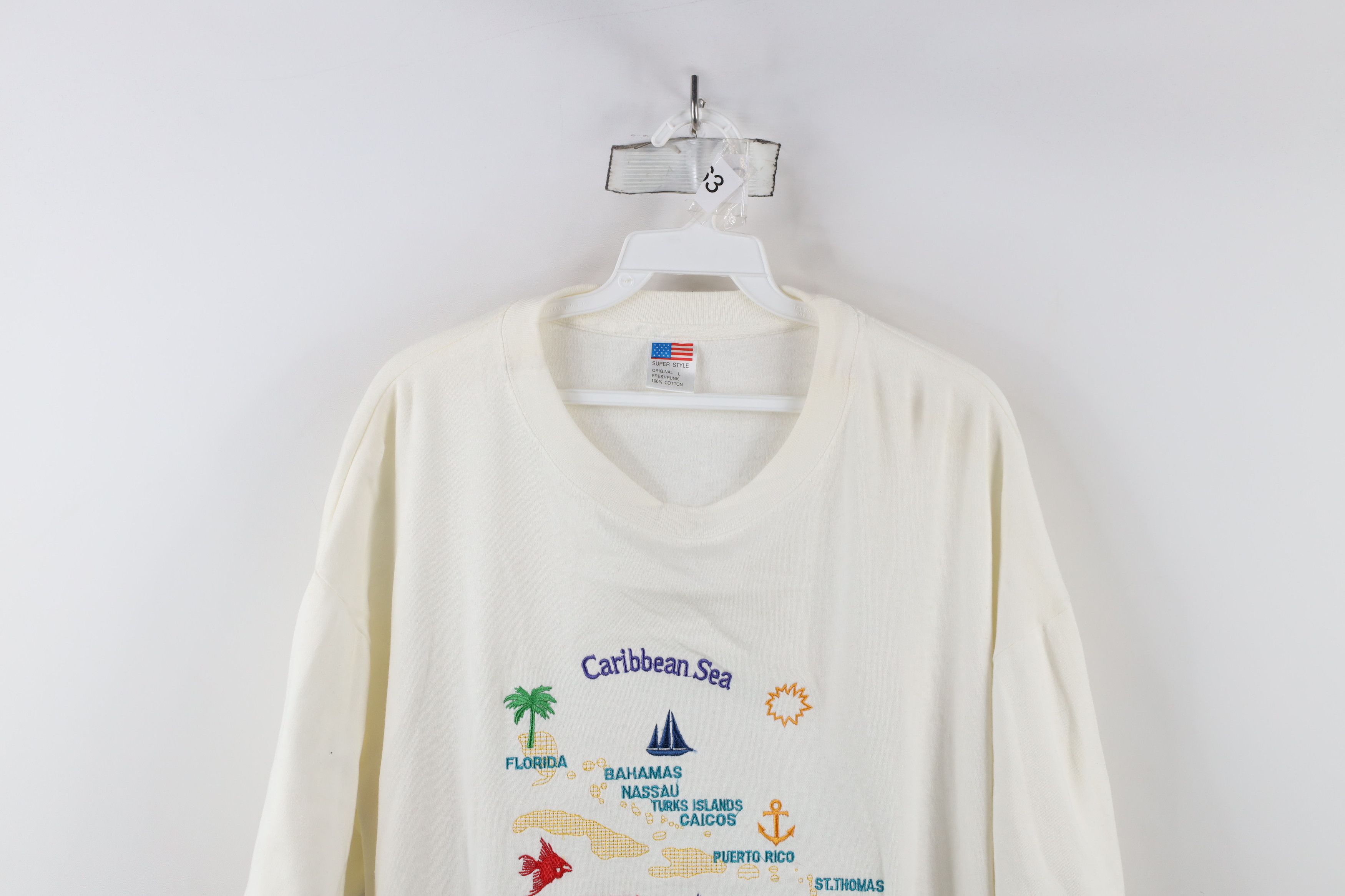 Vintage Vintage 90s Streetwear St Thomas Caribbean Sea T-Shirt USA Size L / US 10 / IT 46 - 2 Thumbnail