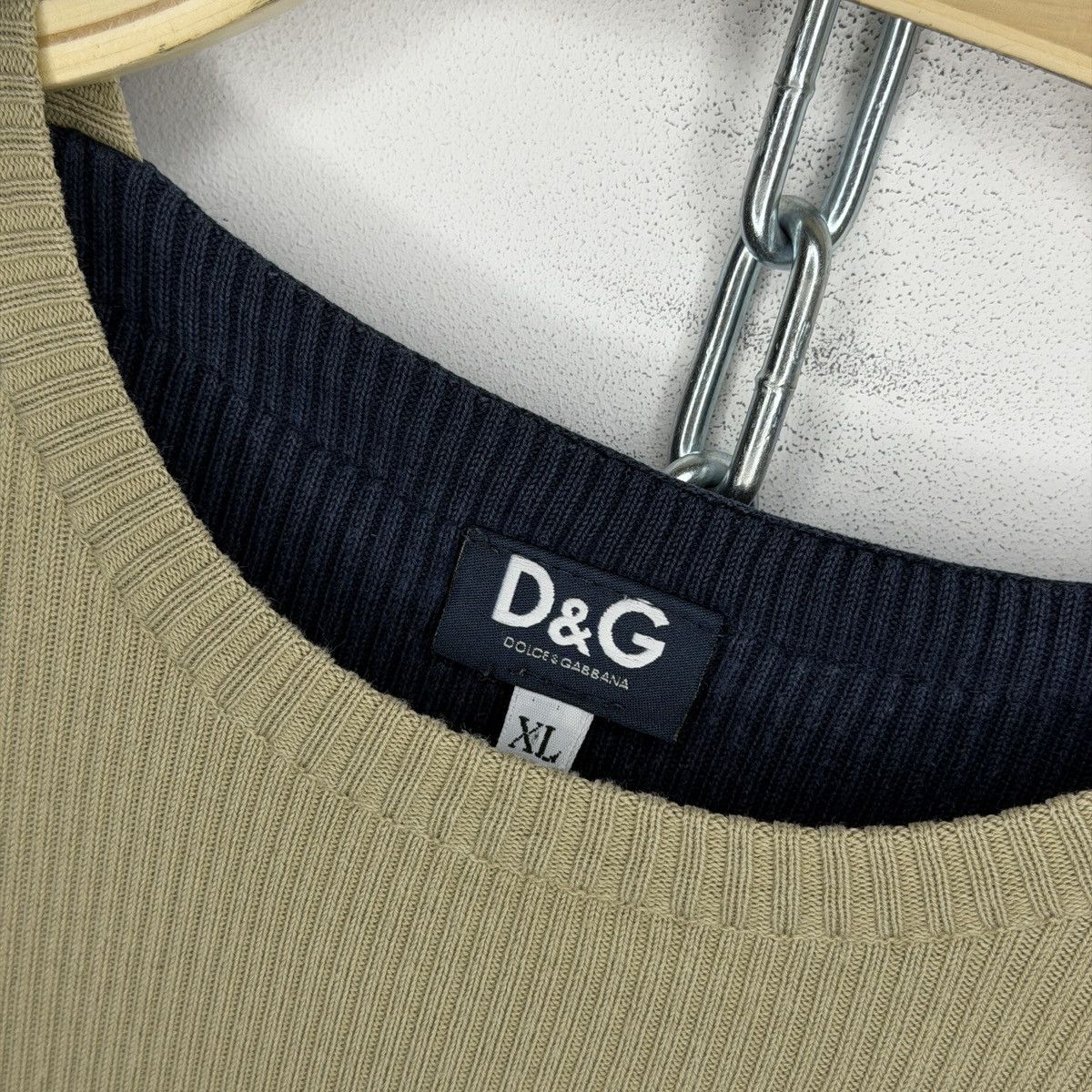 Dolce & Gabbana 2000s Dolce & Gabbana Fit Beige Sweater Ribbed Size US M / EU 48-50 / 2 - 5 Thumbnail