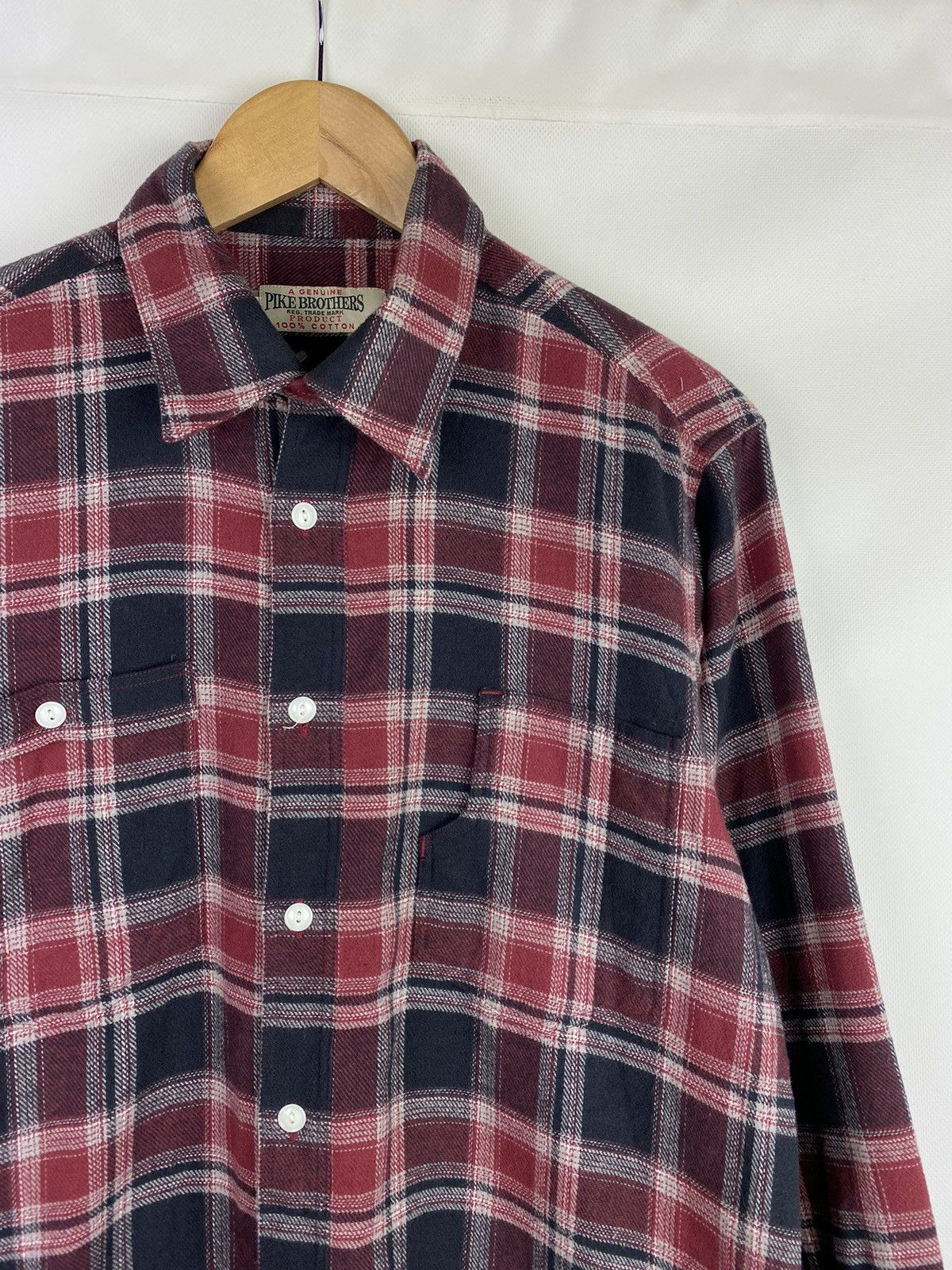 Pike Brothers Pike Brothers men’s long sleeve flannel checked shirt size M Size US M / EU 48-50 / 2 - 6 Thumbnail