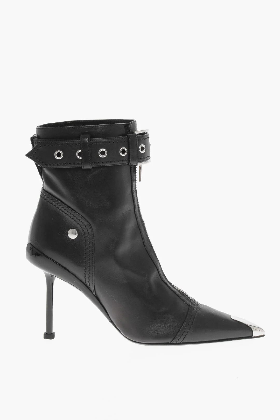 Alexander McQueen og1mm0426 Leather Ankle Boots in Black Size US 6 / IT 36 - 1 Thumbnail