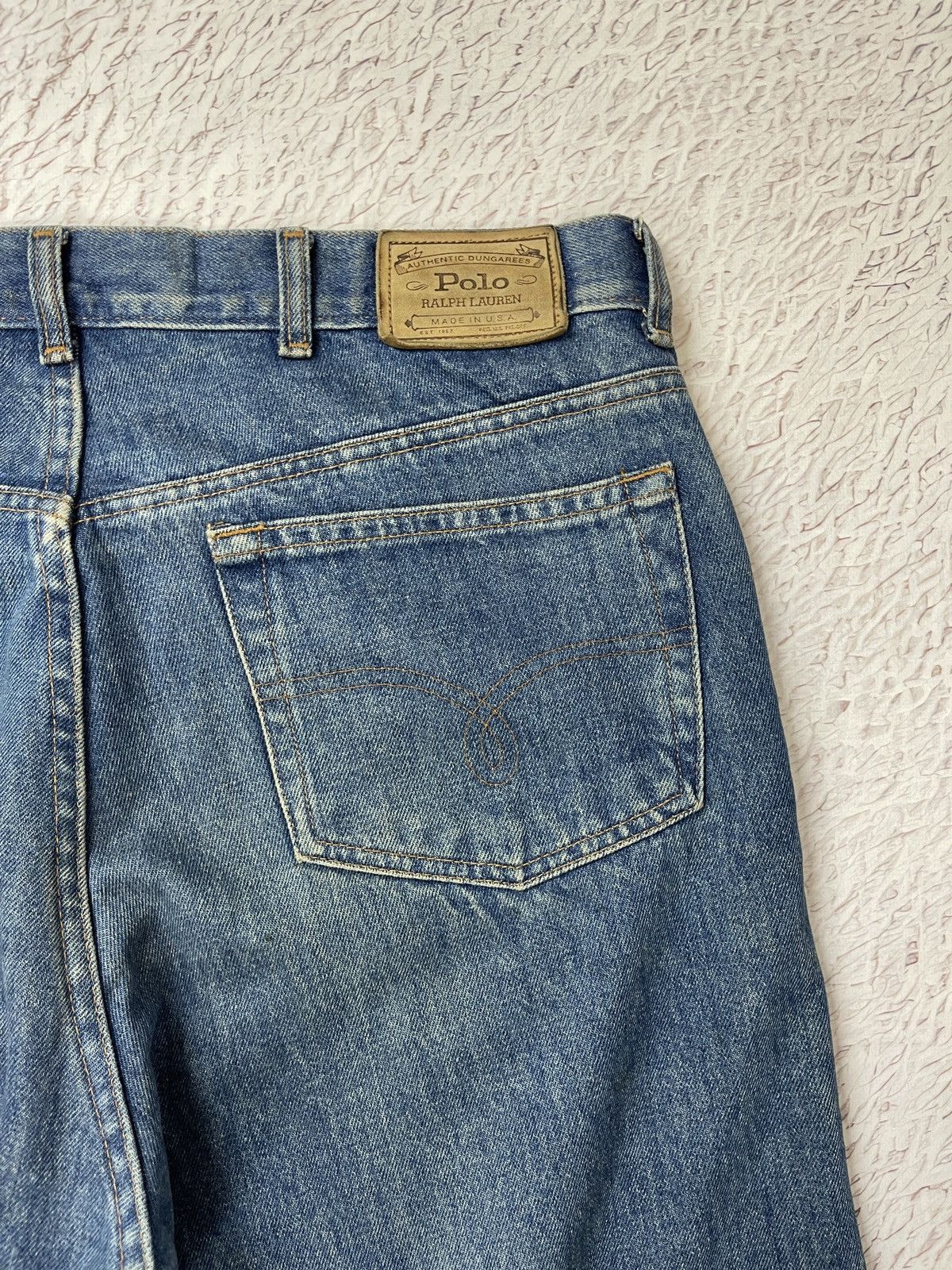 Polo Ralph Lauren Polo Ralph Lauren vintage made in USA faded denim jeans Size US 35 - 16 Thumbnail