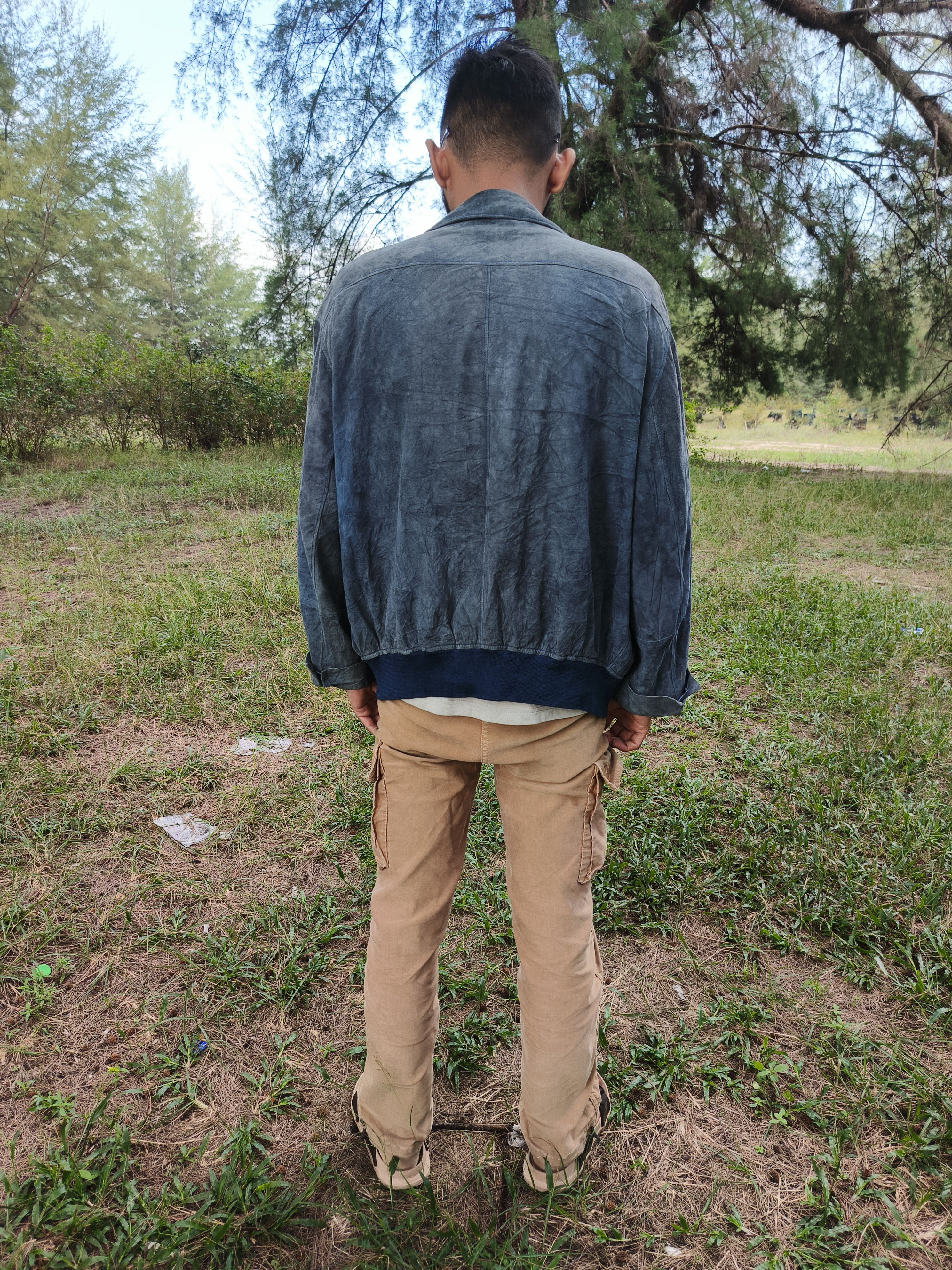 Hermes Hermes Chevreau Kid Cabritilla Suede Goatskin Bomber Jacket Size US L / EU 52-54 / 3 - 16 Thumbnail