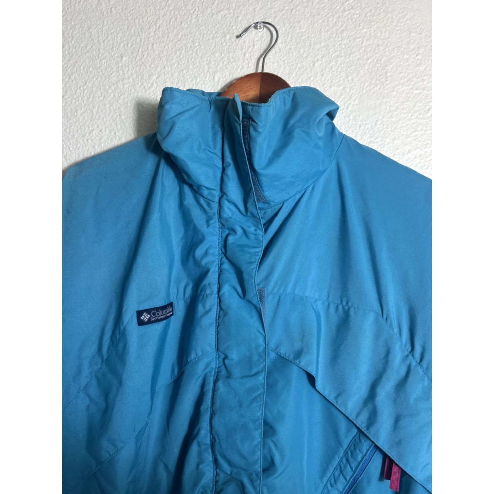 Altea VINTAGE Columbia Women’s Jacket Teal Blue Full Zip Nylon L Size Women Size L / US 10 / IT 46 - 3 Thumbnail