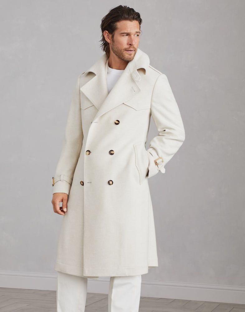 Brunello Cucinelli o1w1db10825 Overcoat in White Size US S / EU 44-46 / 1 - 1 Thumbnail