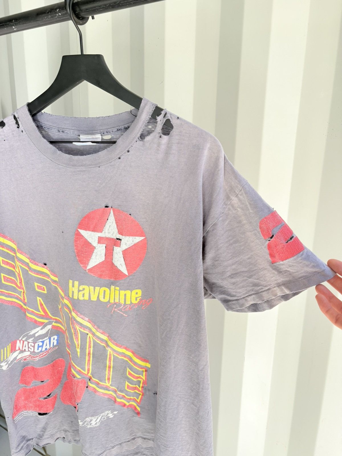 Vintage Thrashed NASCAR Sun Faded Tee Shirt Distressed ERD Grunge Size US XL / EU 56 / 4 - 5 Thumbnail