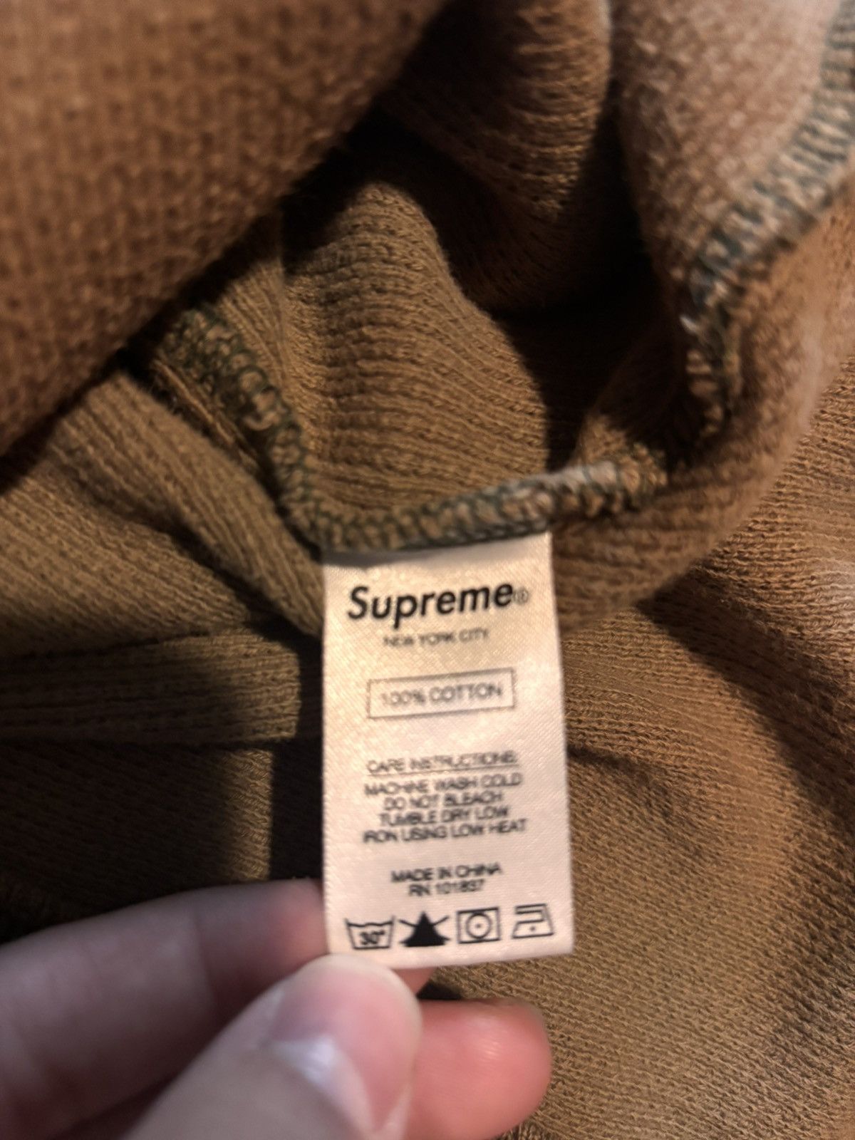 Supreme Supreme Hooded Waffle Ringer Woodland Camo FW17 Size US L / EU 52-54 / 3 - 5 Thumbnail