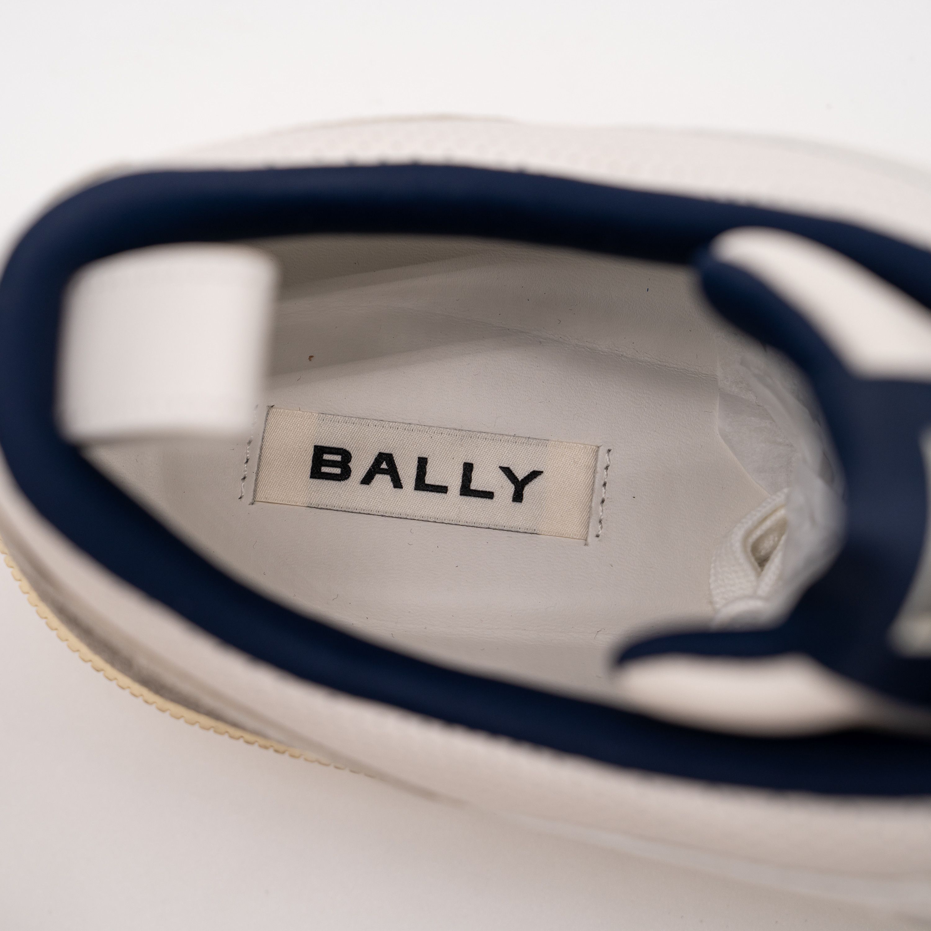 Bally 13.5 Bally Riweira White Grey Navy Dusty Leather Sneakers Size US 13 / EU 46 - 10 Thumbnail