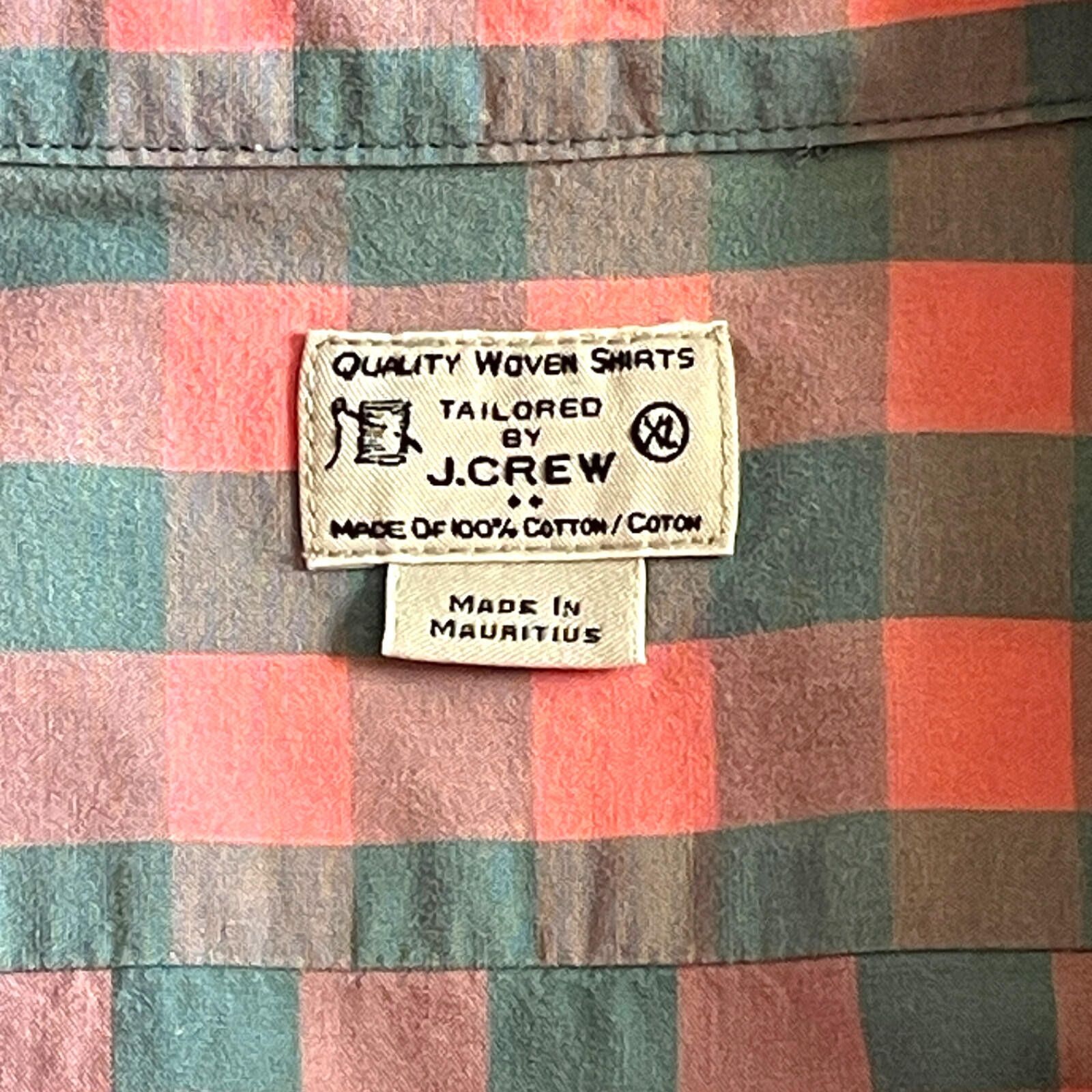 J.Crew J.Crew Men’s XL Orange Gray Check Button Down Shirt CLEAN! Size US XL / EU 56 / 4 - 3 Thumbnail