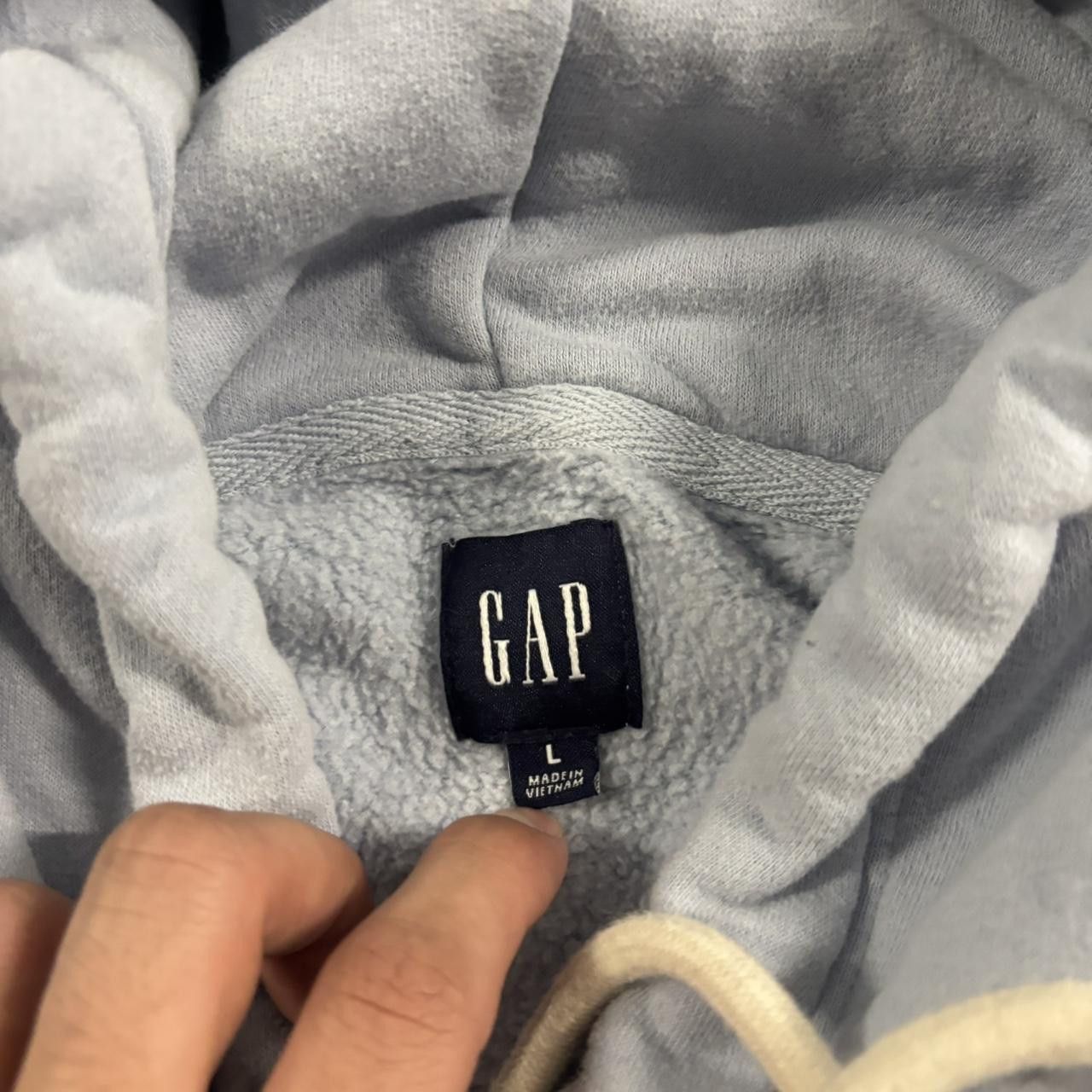 Gap Crazy Vintage Y2K/2000s Cute Light Blue Gap Cropped Comfy Hoodie! Size L Size L / US 10 / IT 46 - 6 Thumbnail