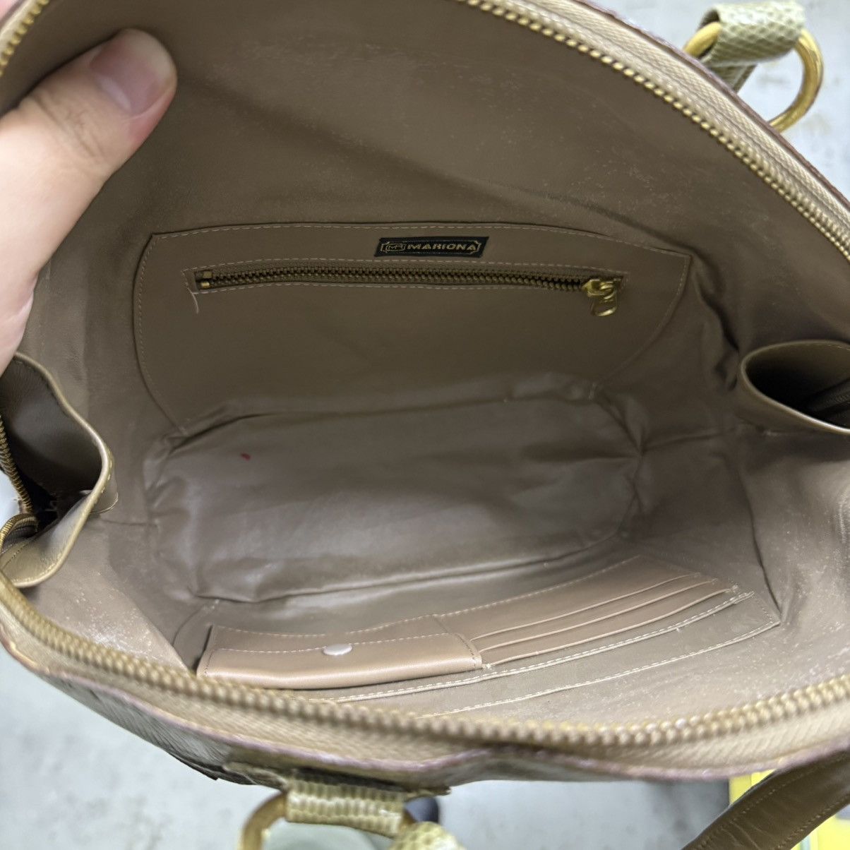 Japanese Brand Mariona Leather Lizard Skin Hand Bag Size ONE SIZE - 5 Thumbnail