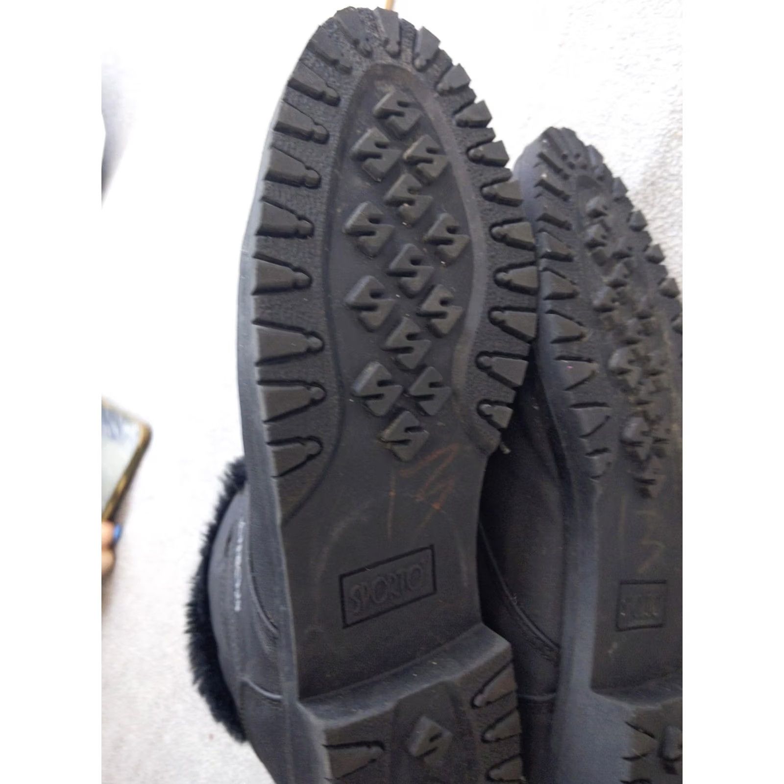 Vintage Sporto Snow Boots Womens Size 9.5 40.5 Black Synthetic Ankle Fur Lace Up Winter Size US 10 / IT 40 - 5 Thumbnail