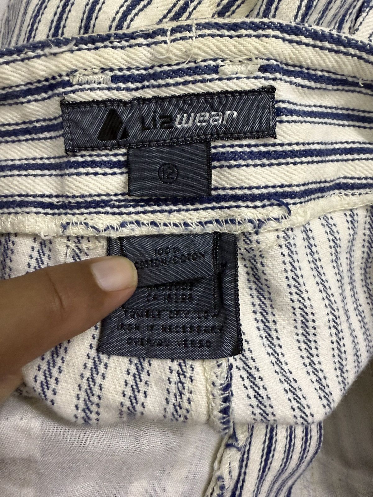 Vintage STRIPE PANTS WORK WEAR BY LIZ WEAR MADE IN USA HICKORY STYLE Size US 30 / EU 46 - 8 Thumbnail