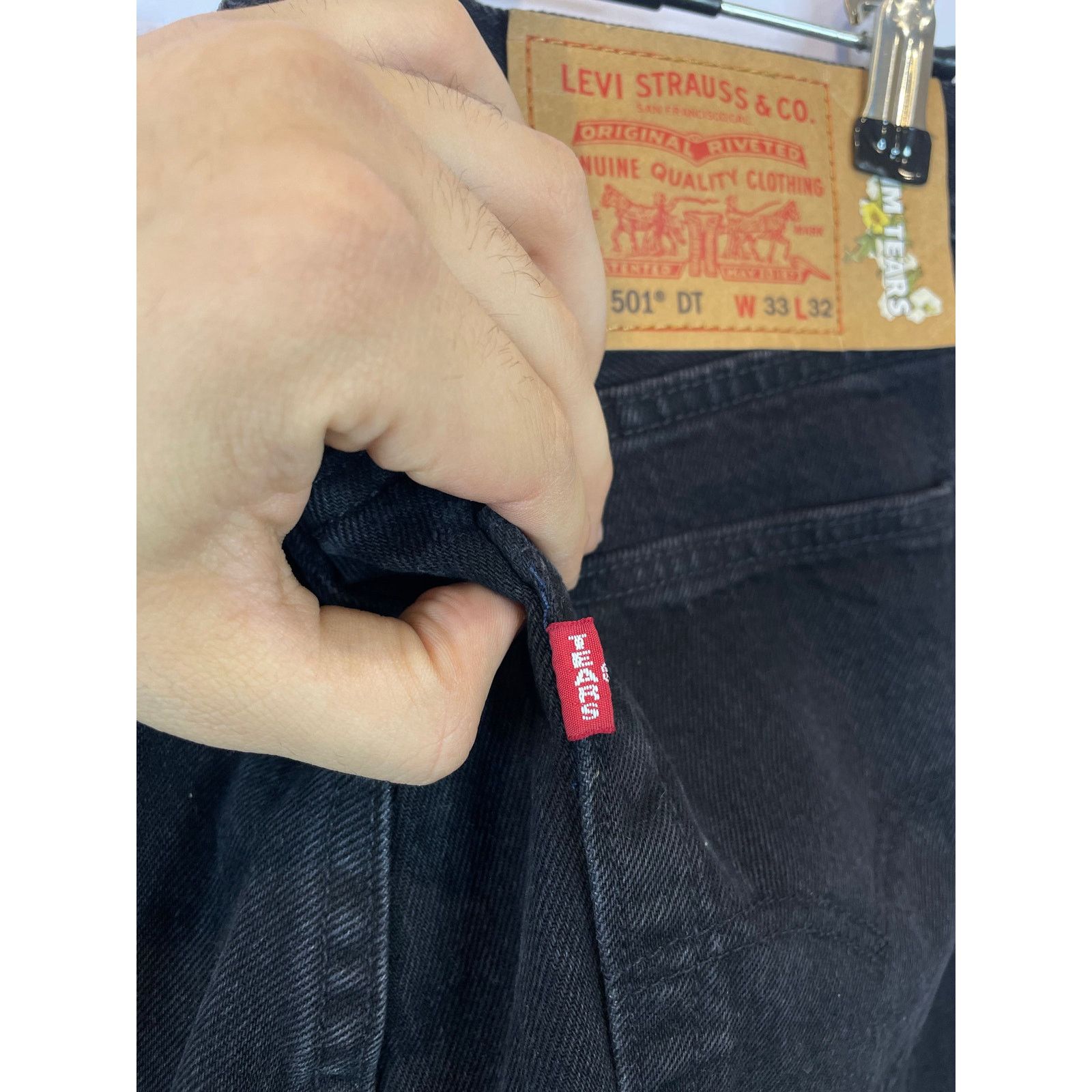 DENIM TEARS Denim Tears Offset Jeans Black Used 33 Size US 33 - 6 Thumbnail