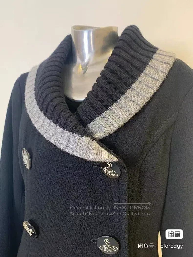 Vivienne Westwood Vivienne Westwood Red Label Color Blocked Collar Black Coa Size M / US 6-8 / IT 42-44 - 4 Thumbnail