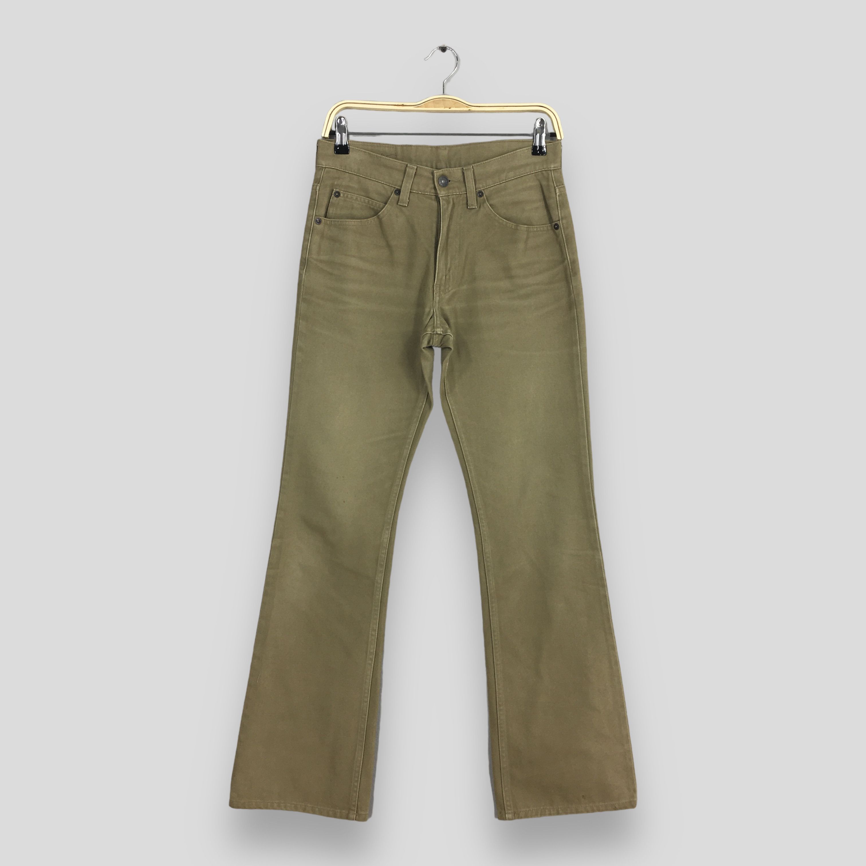 image of Size 28X31 Levi's 517 Faded Stonewash Flare Bootcut Jeans in Green, Men's