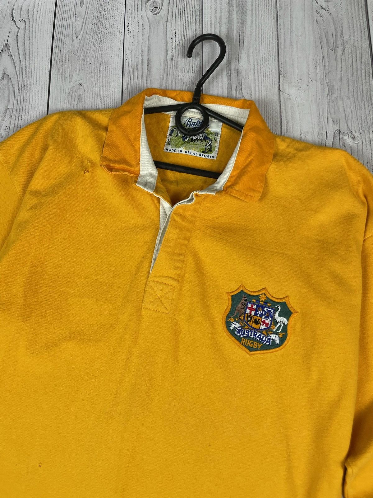 Vintage Vintage Australia rugby jersey size L distressed yellow Size US L / EU 52-54 / 3 - 2 Thumbnail
