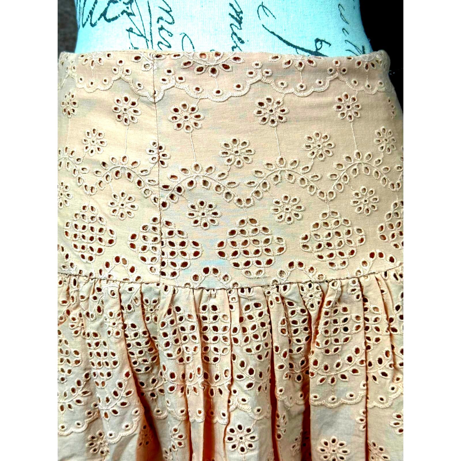 Other St Roche Winona Organic Cotton Peasant Skirt Midi Tan 4 Size 27" / US 4 / IT 40 - 3 Thumbnail
